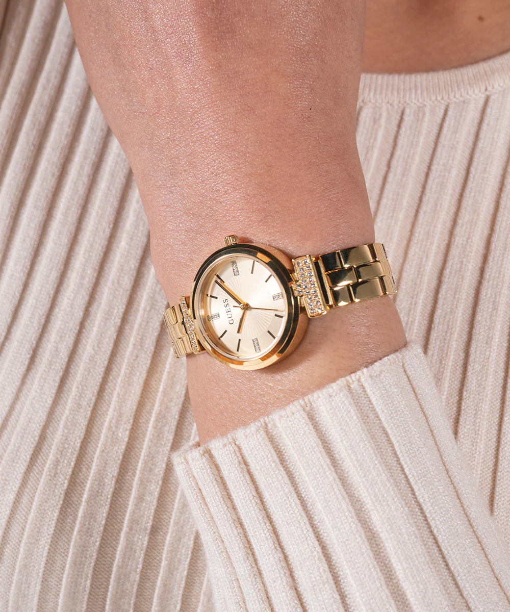 GUESS Ladies Gold Tone Analog Watch - Image 6