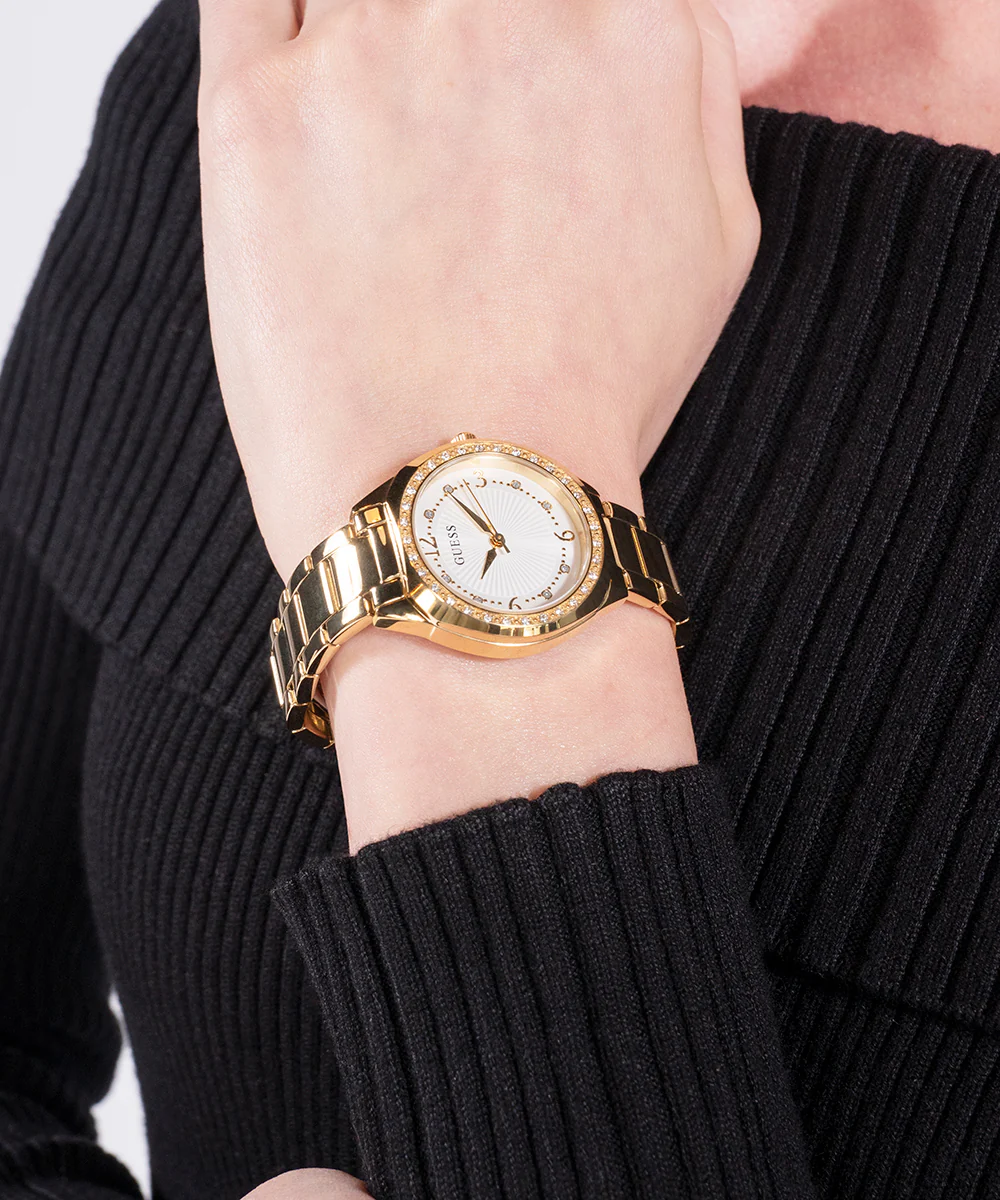 GUESS Ladies Gold Tone Analog Watch - Image 6