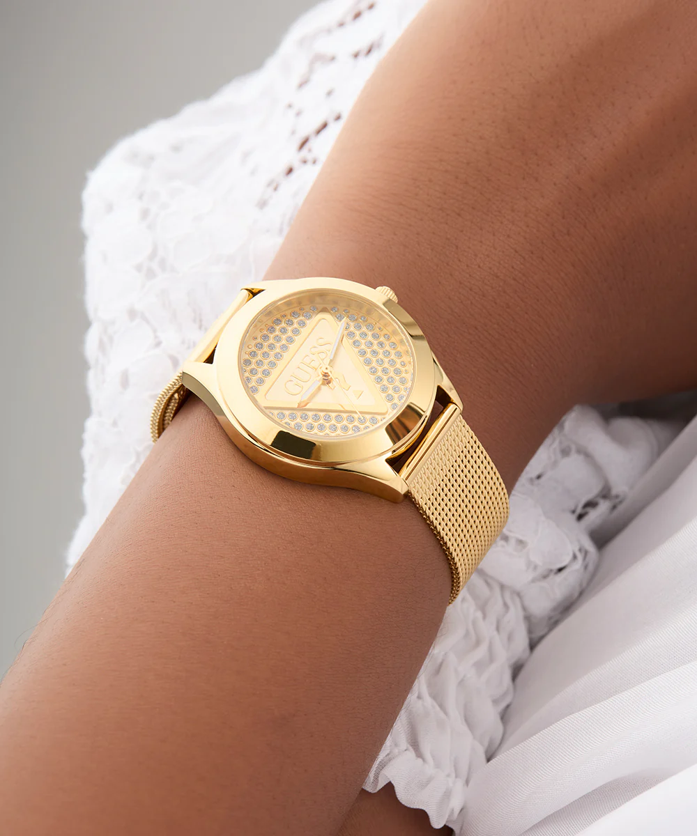 GUESS Ladies Gold Tone Analog Watch - Image 6