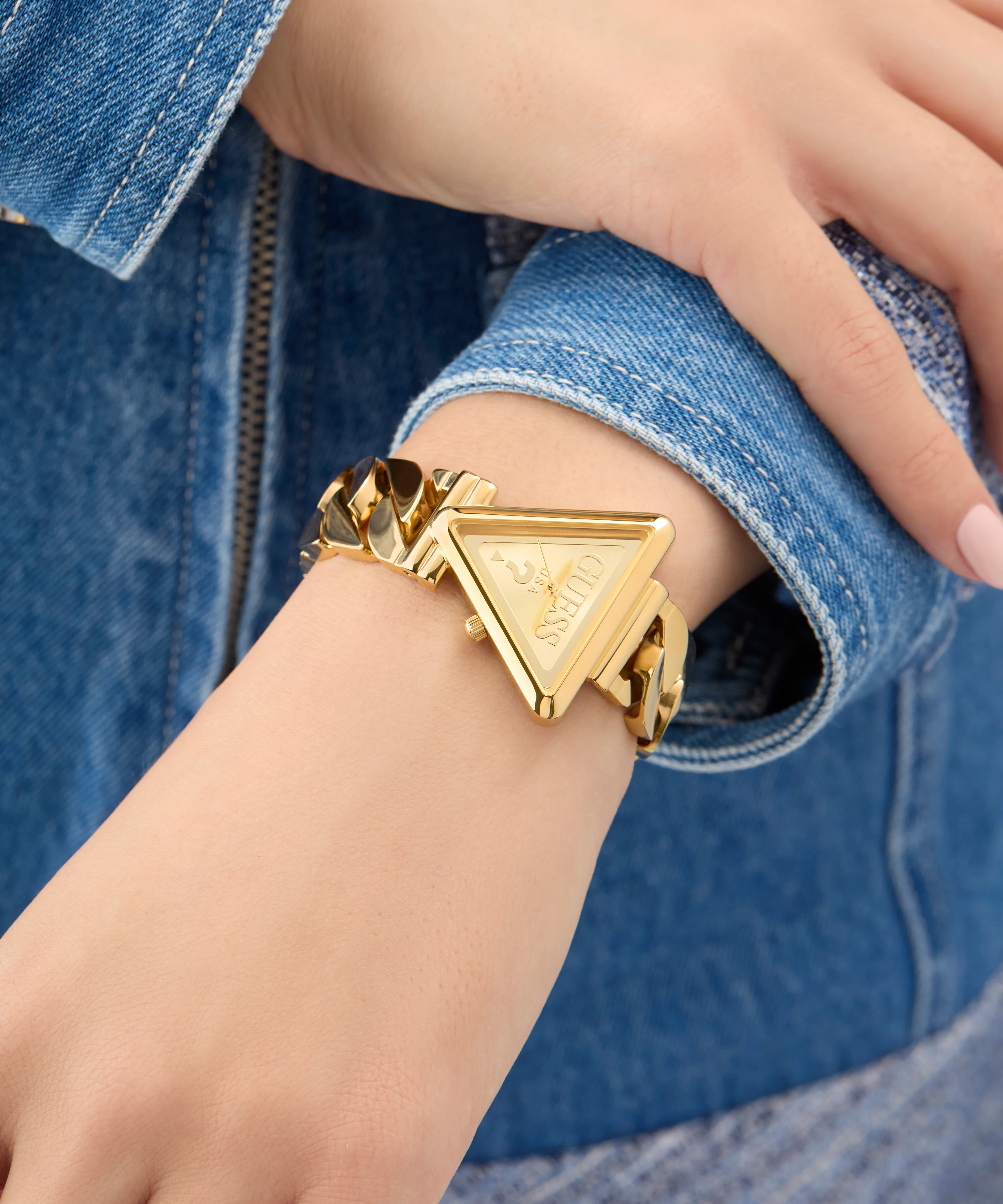 GUESS Ladies Gold Tone Analog Watch - Image 6