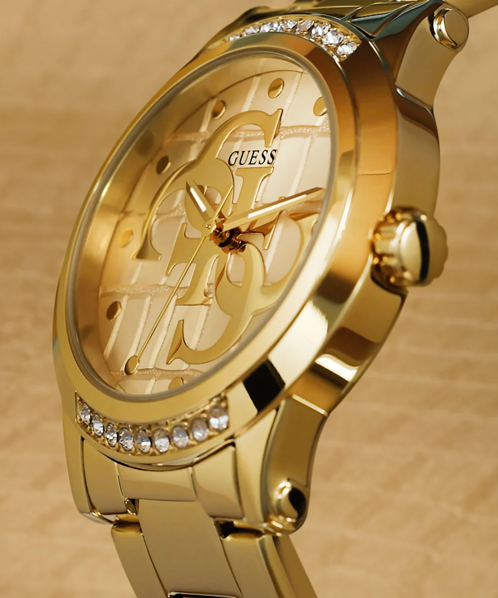 GUESS Ladies Gold Tone Analog Watch - Image 2