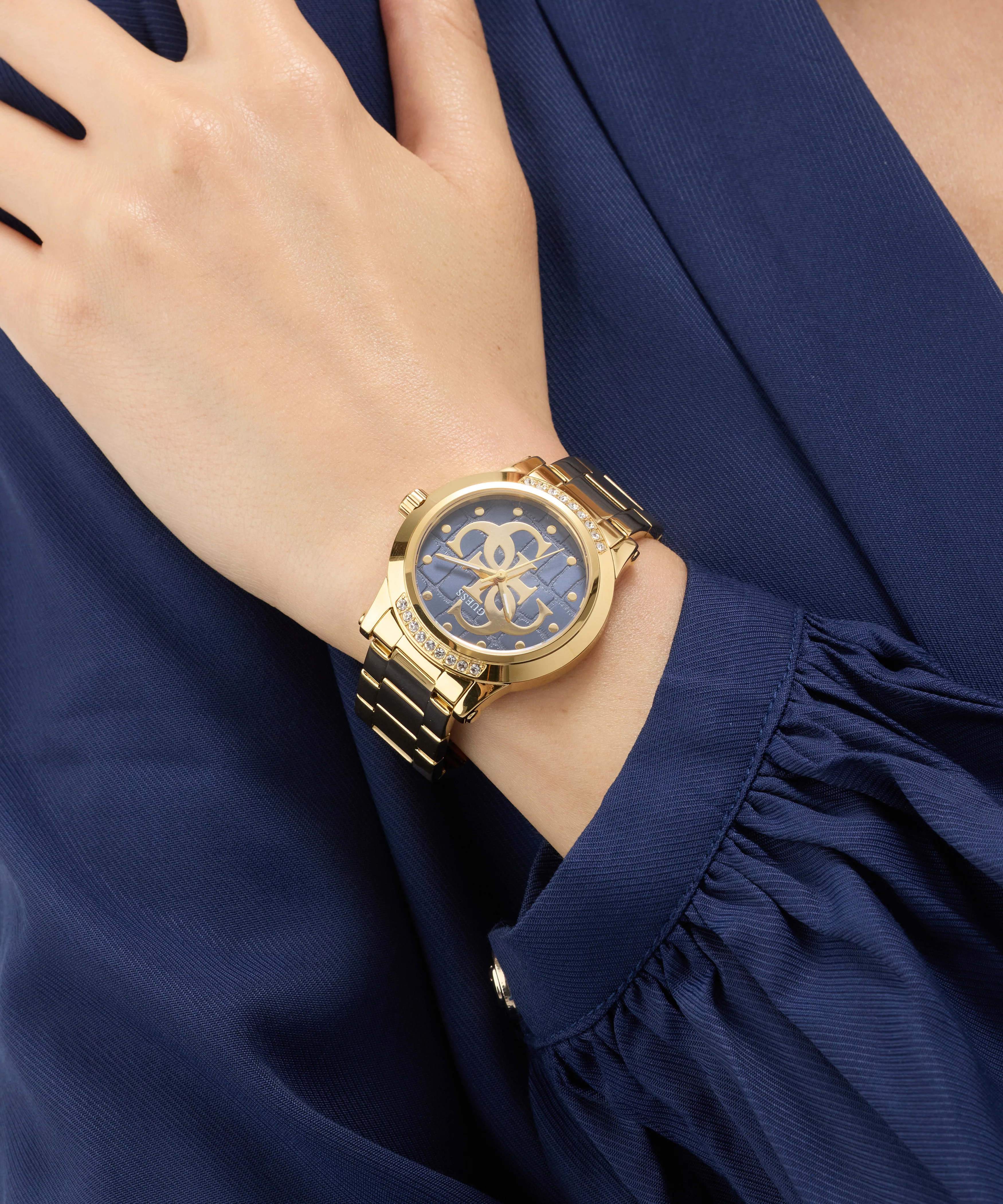 GUESS Ladies Gold Tone Analog Watch - Image 6