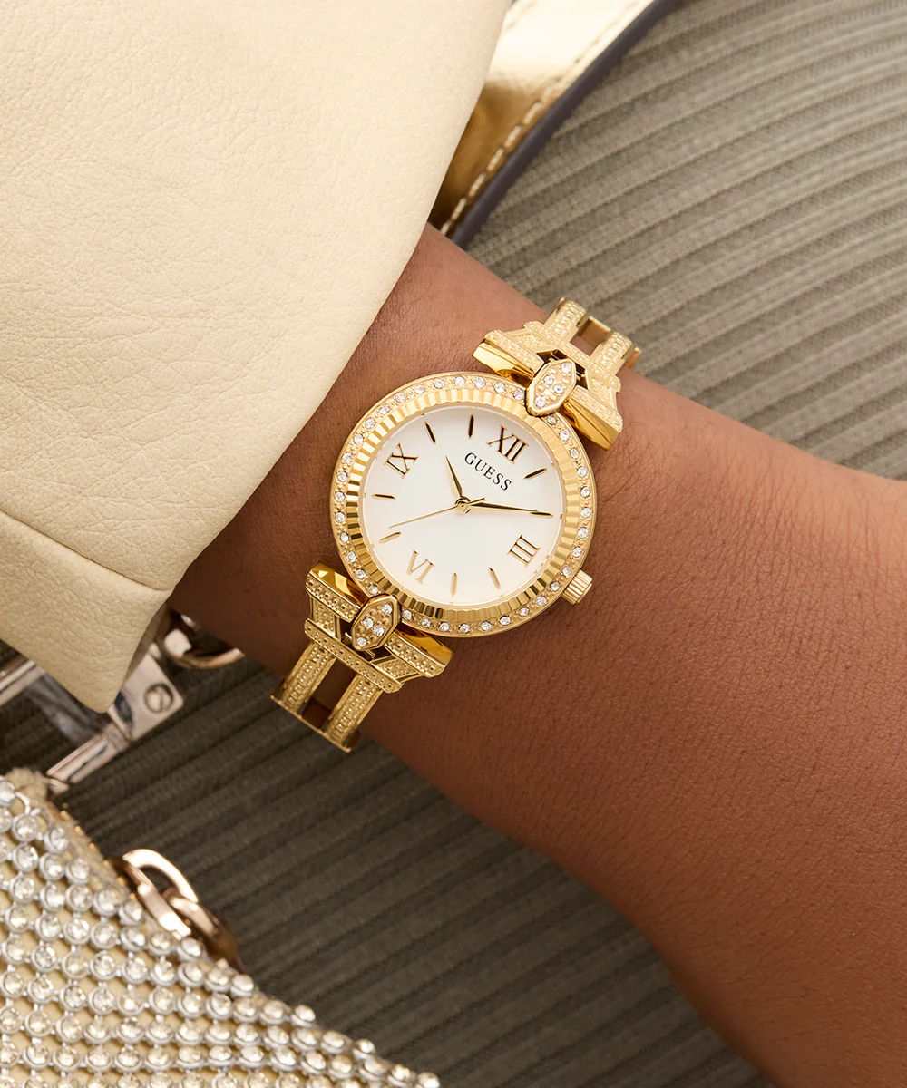 GUESS Ladies Gold Tone Analog Watch - Image 3