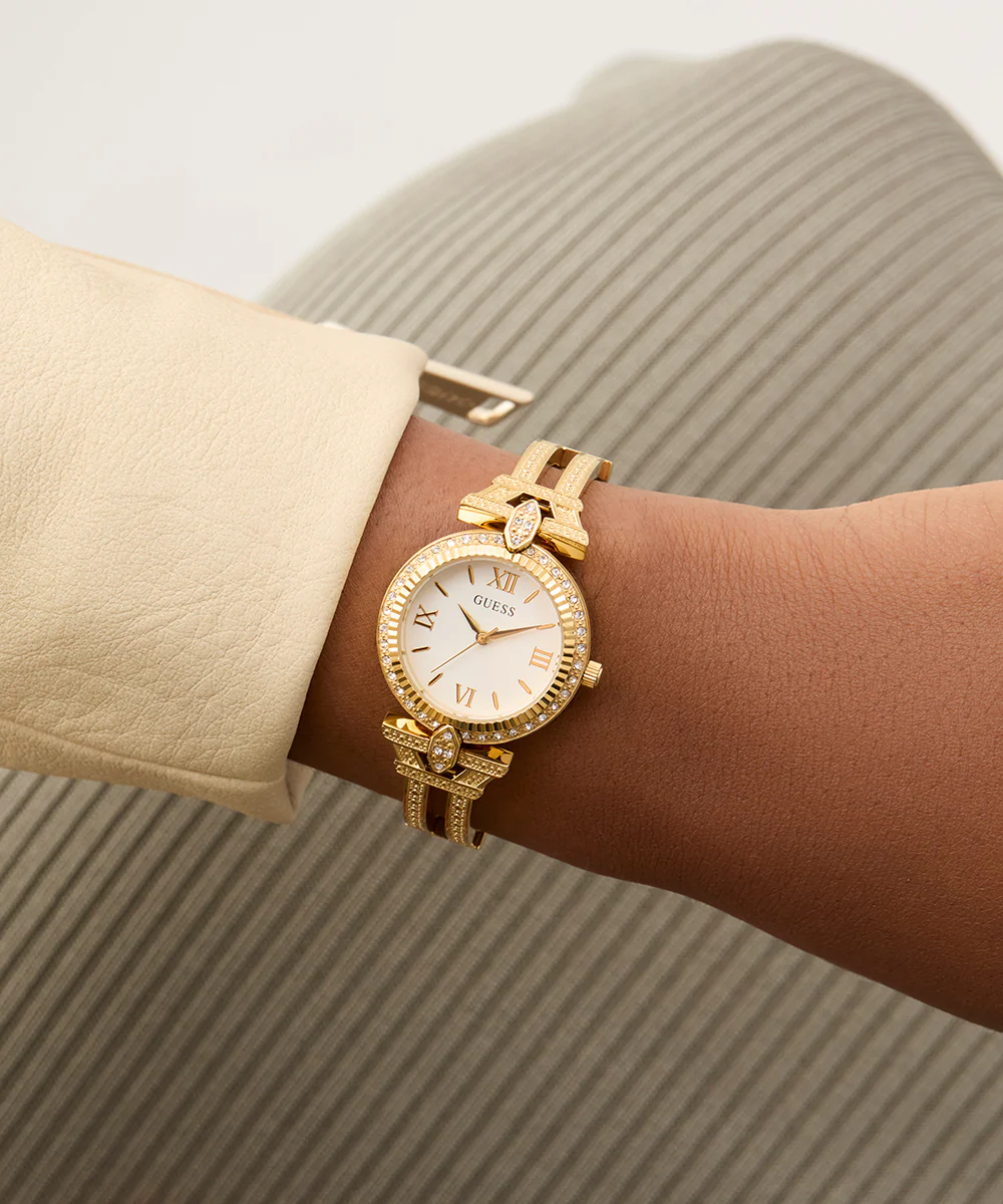 GUESS Ladies Gold Tone Analog Watch - Image 5