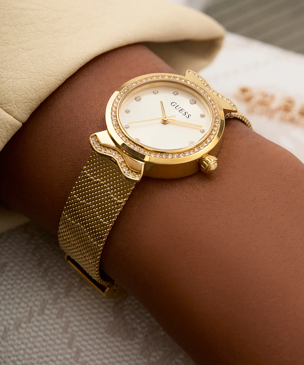 GUESS Ladies Gold Tone Analog Watch - Image 5