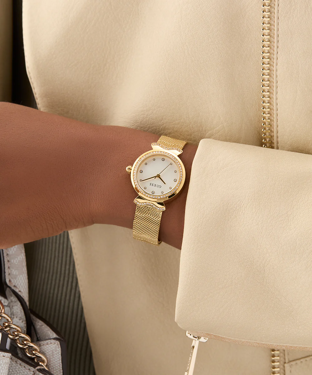 GUESS Ladies Gold Tone Analog Watch - Image 6