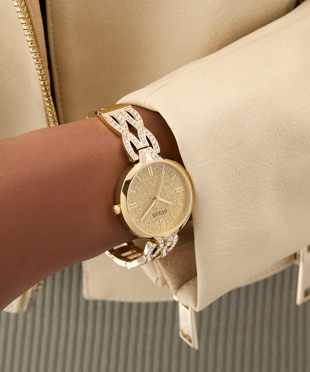 GUESS Ladies Gold Tone Analog Watch - Image 6