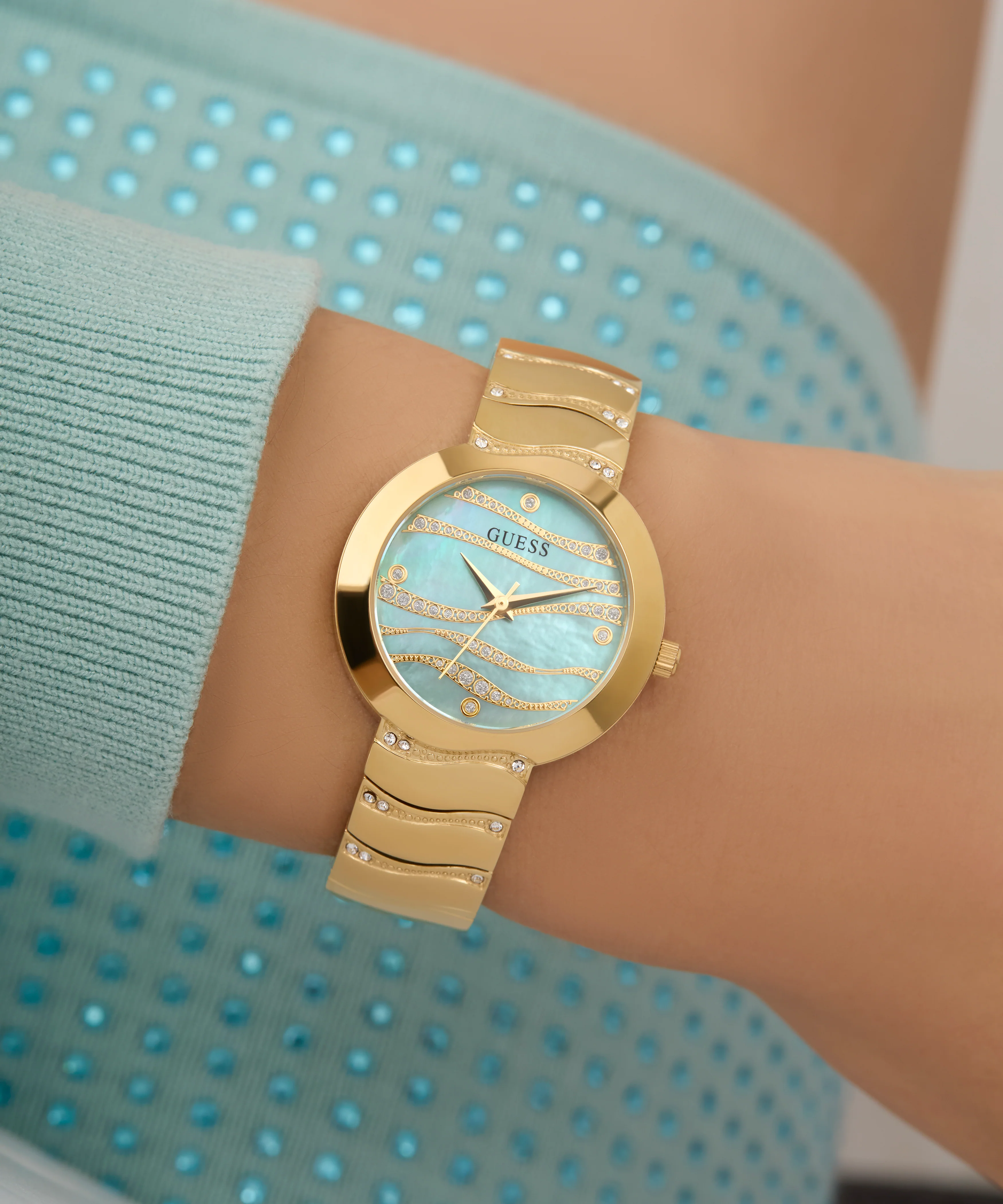 GUESS Ladies Gold Tone Analog Watch - Image 3