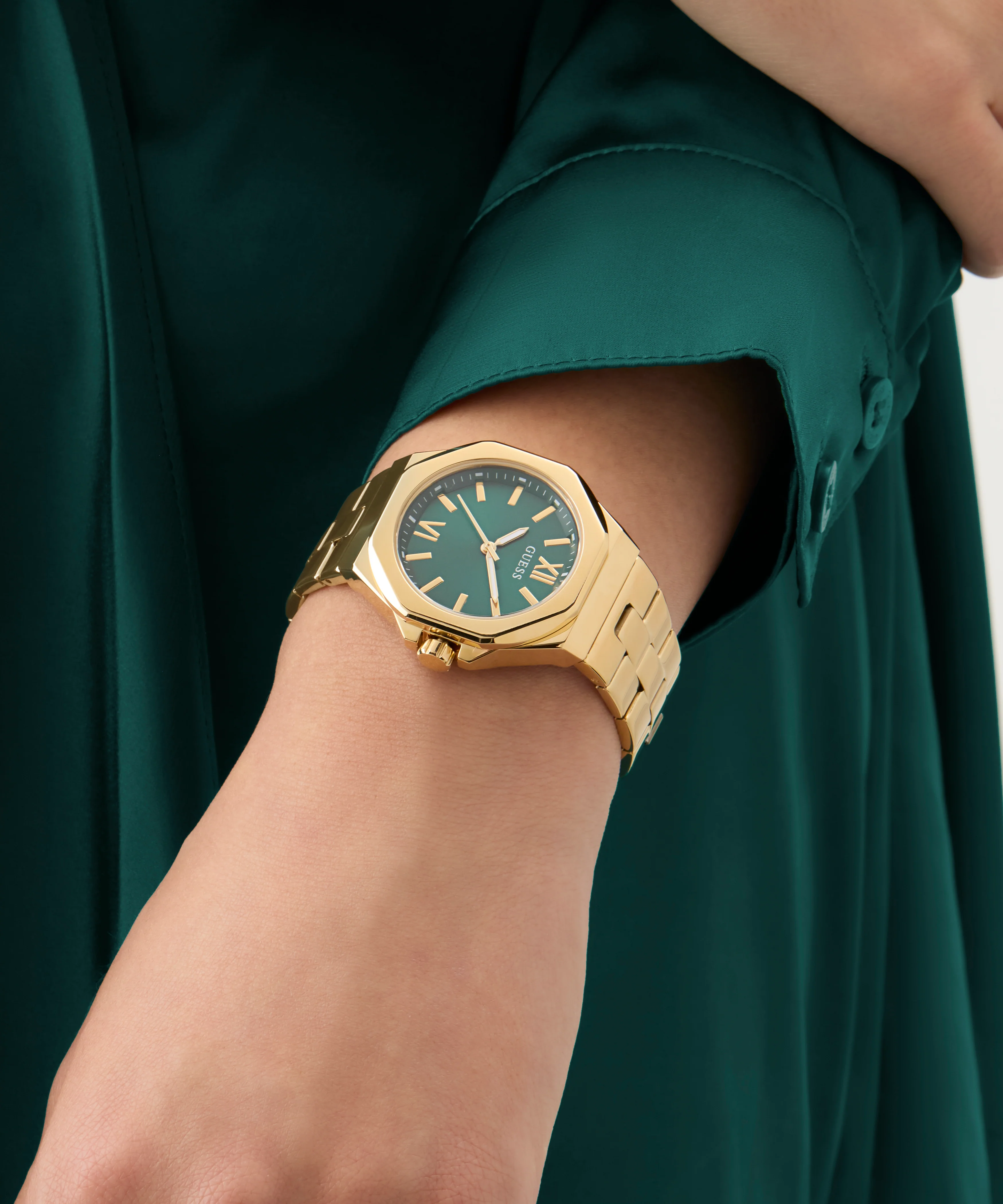 GUESS Ladies Gold Tone Analog Watch - Image 5