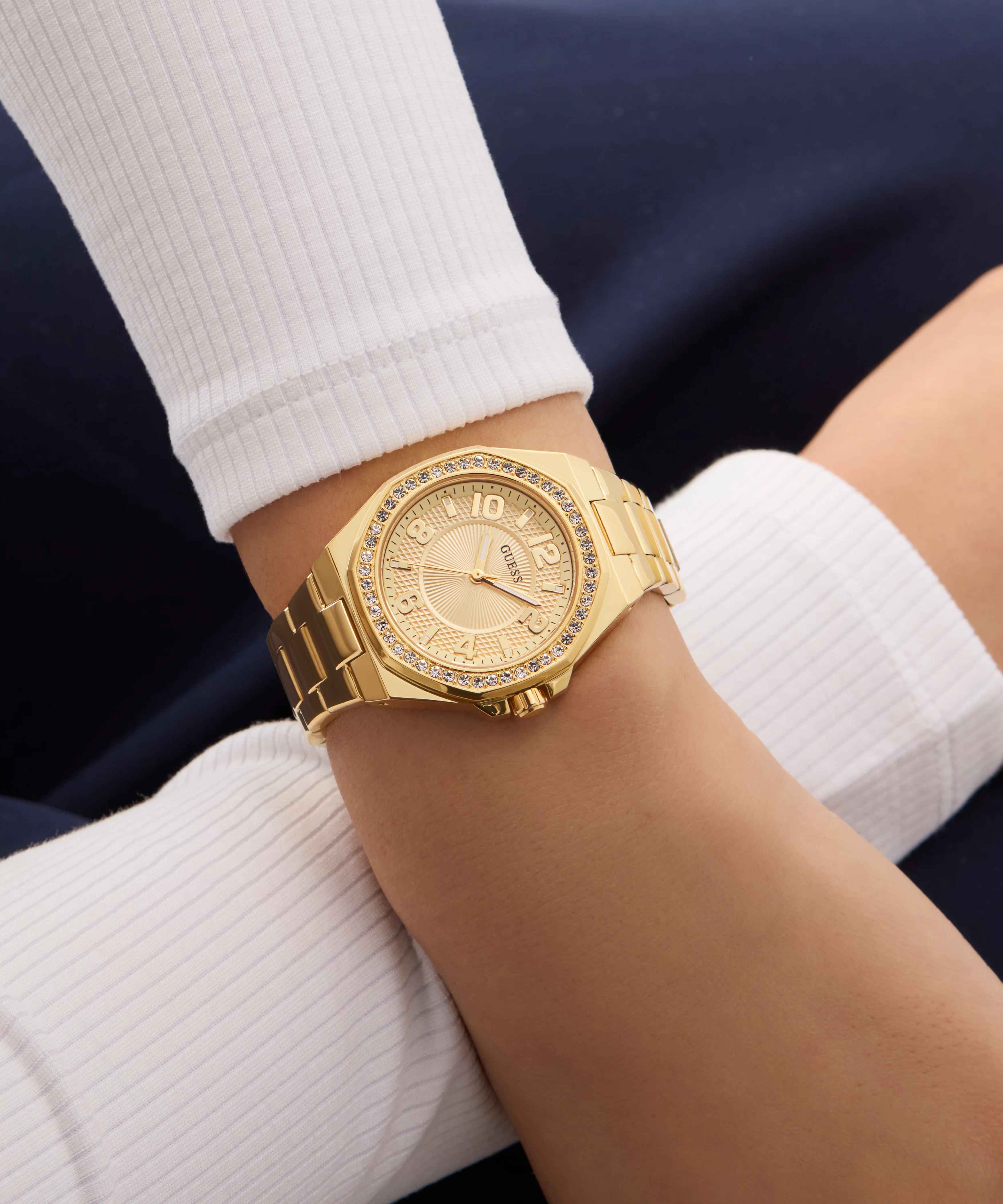 GUESS Ladies Gold Tone Analog Watch - Image 3