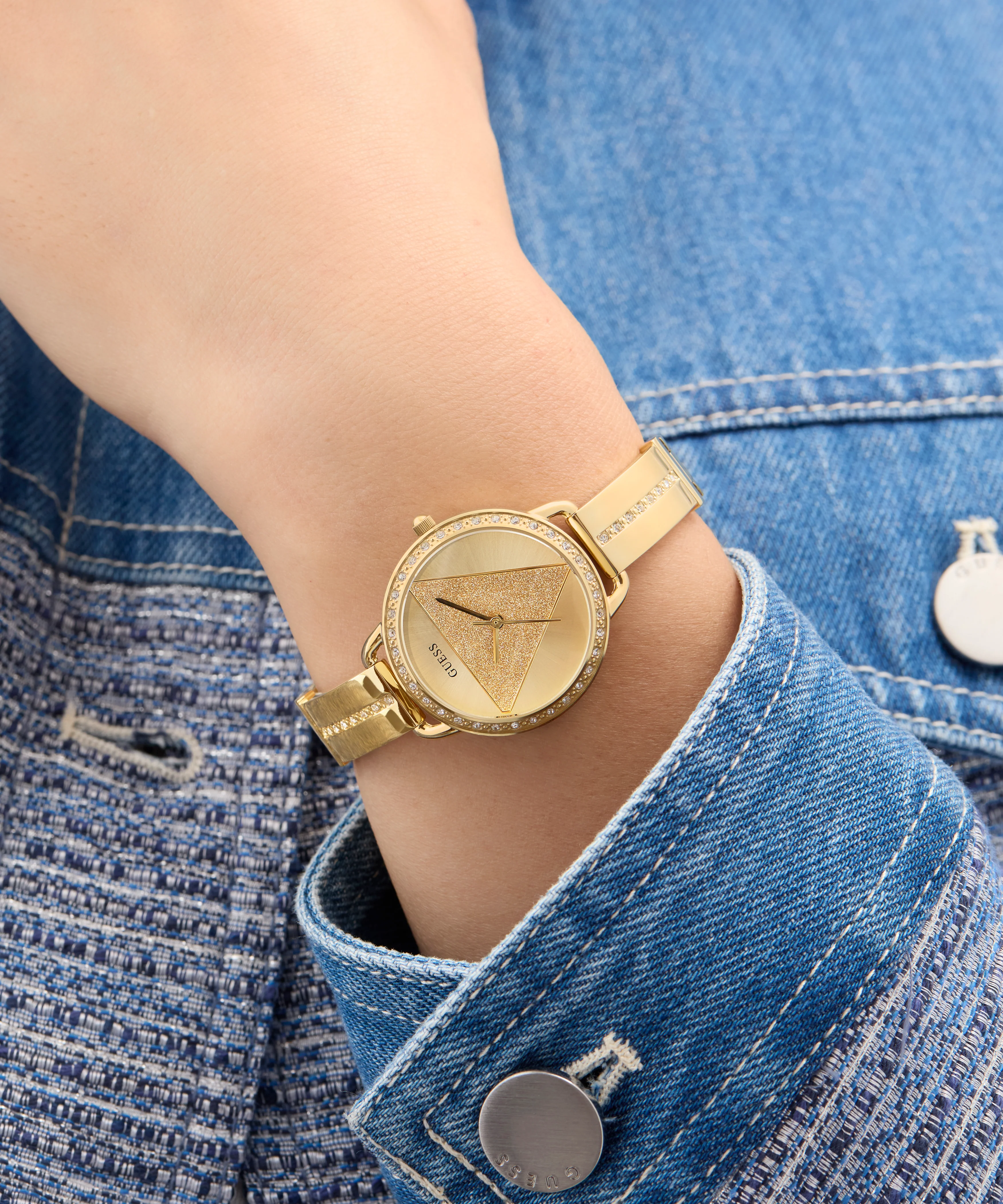 GUESS Ladies Gold Tone Analog Watch - Image 3