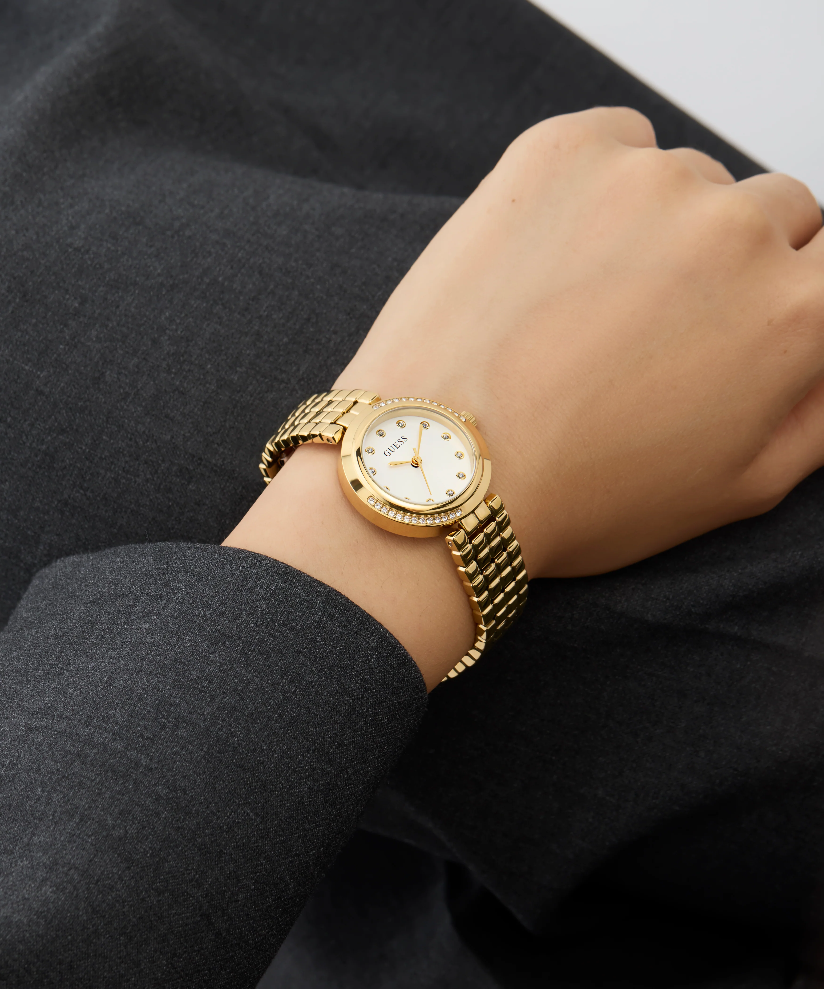 GUESS Ladies Gold Tone Analog Watch - Image 5