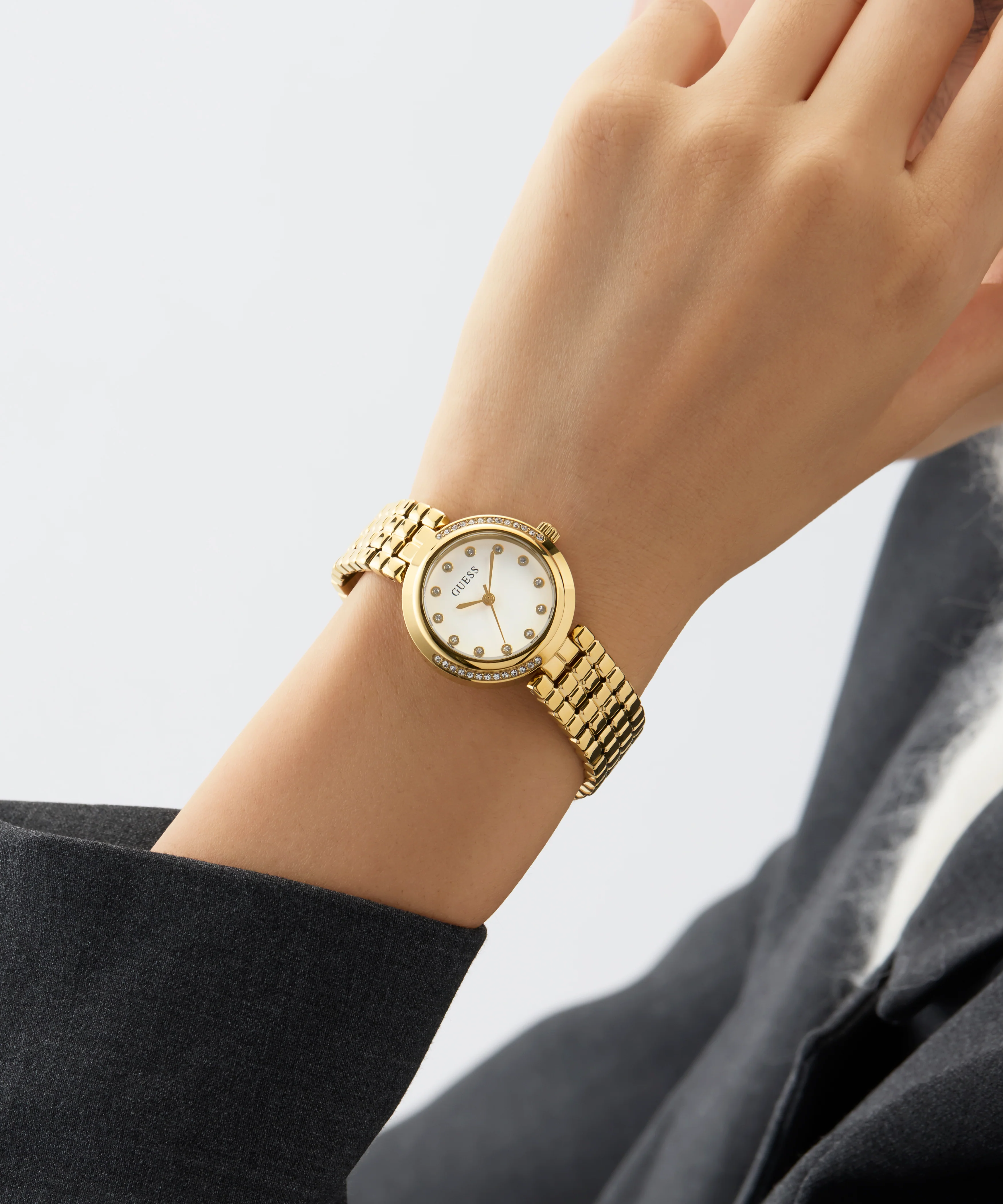 GUESS Ladies Gold Tone Analog Watch - Image 6