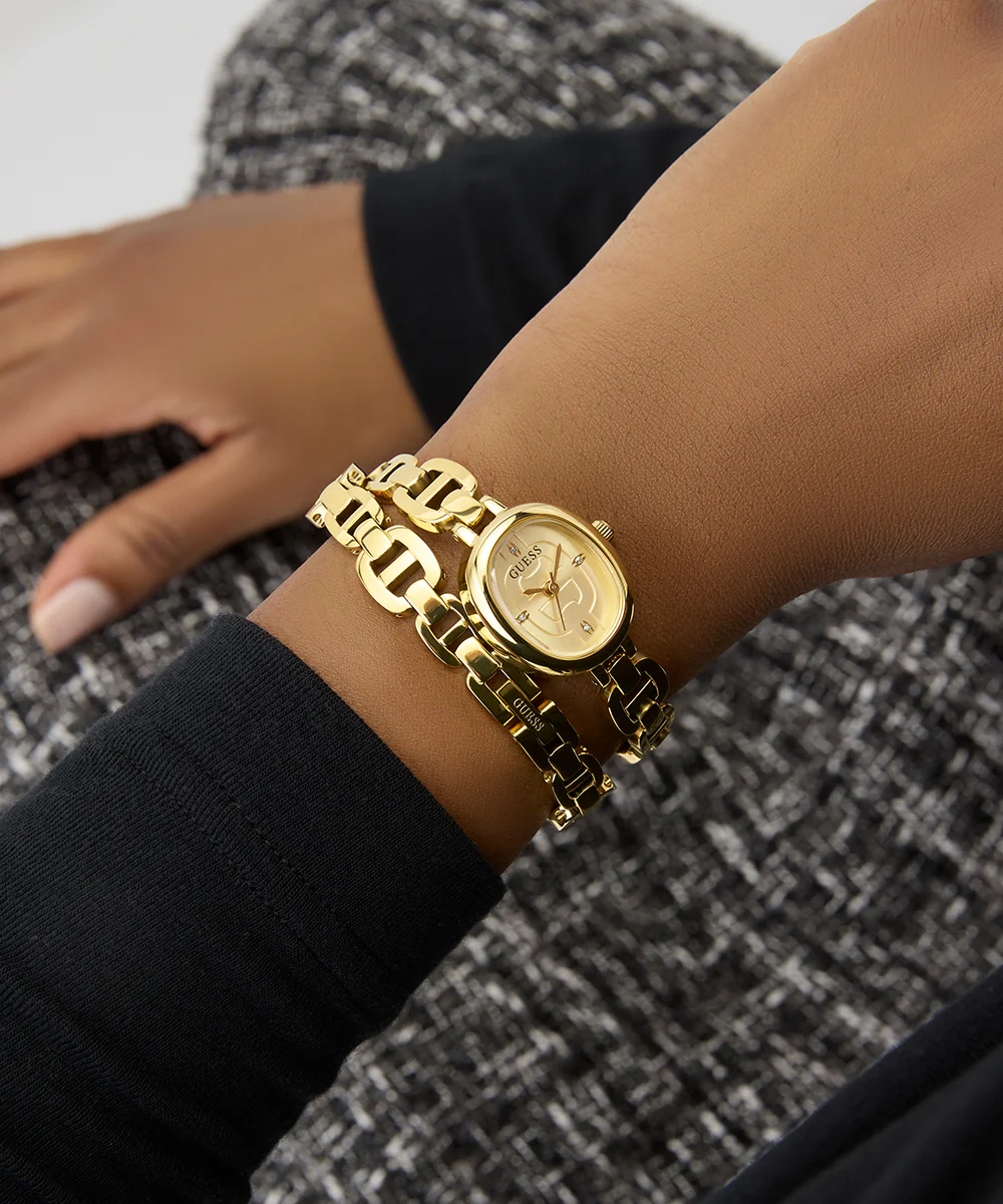 GUESS Ladies Gold Tone Analog Watch - Image 5