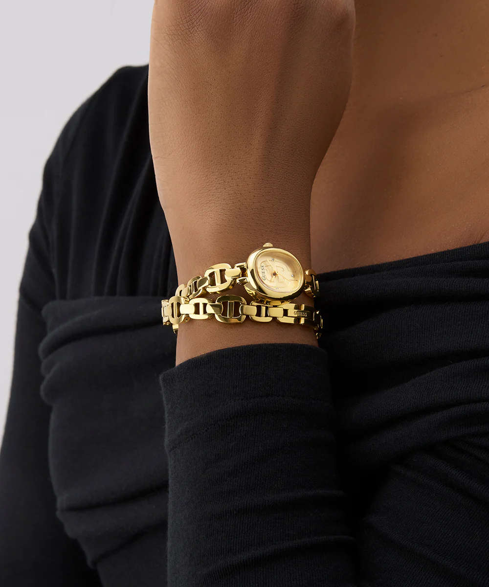 GUESS Ladies Gold Tone Analog Watch - Image 6