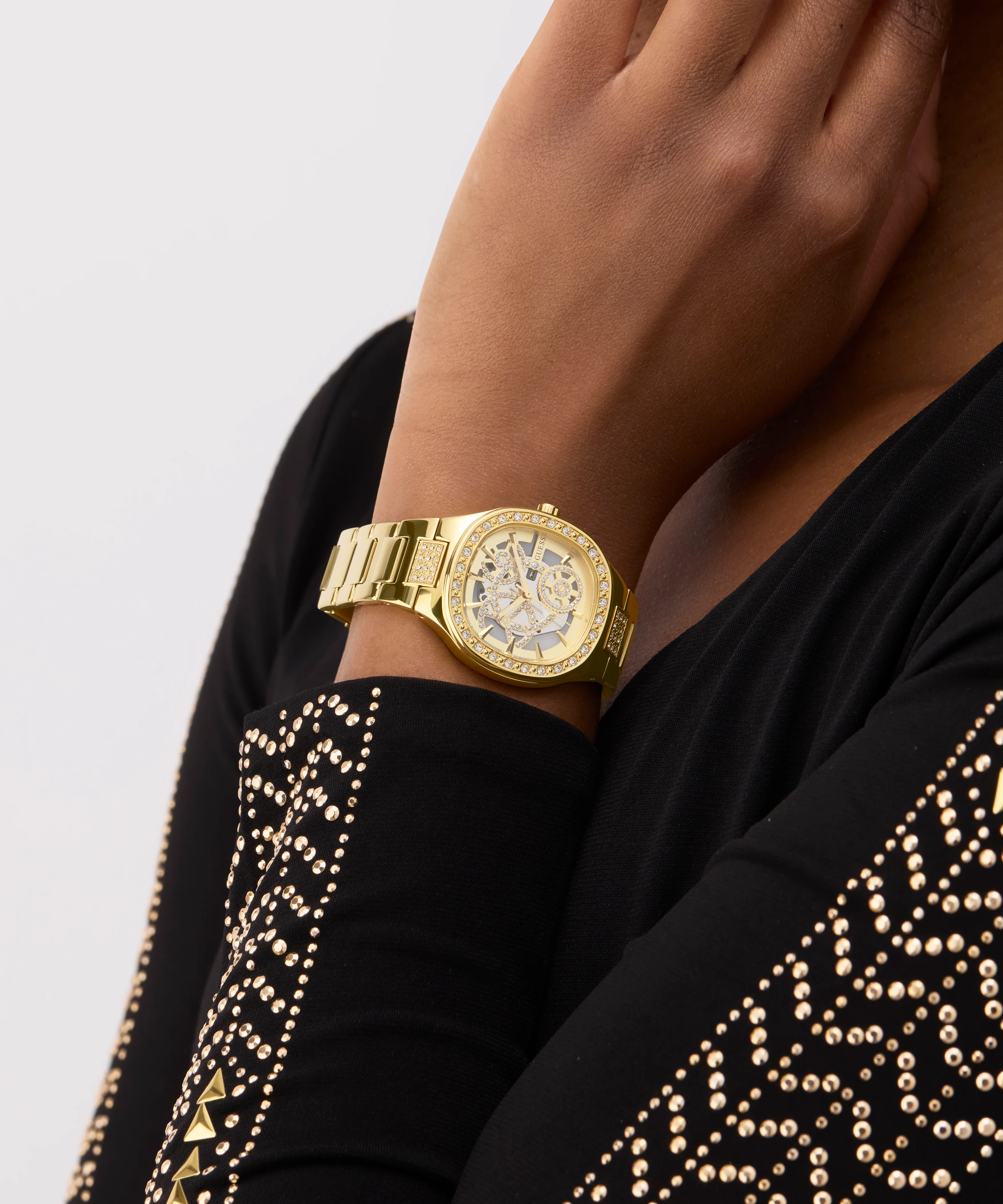 GUESS Ladies Gold Tone Analog Watch - Image 3