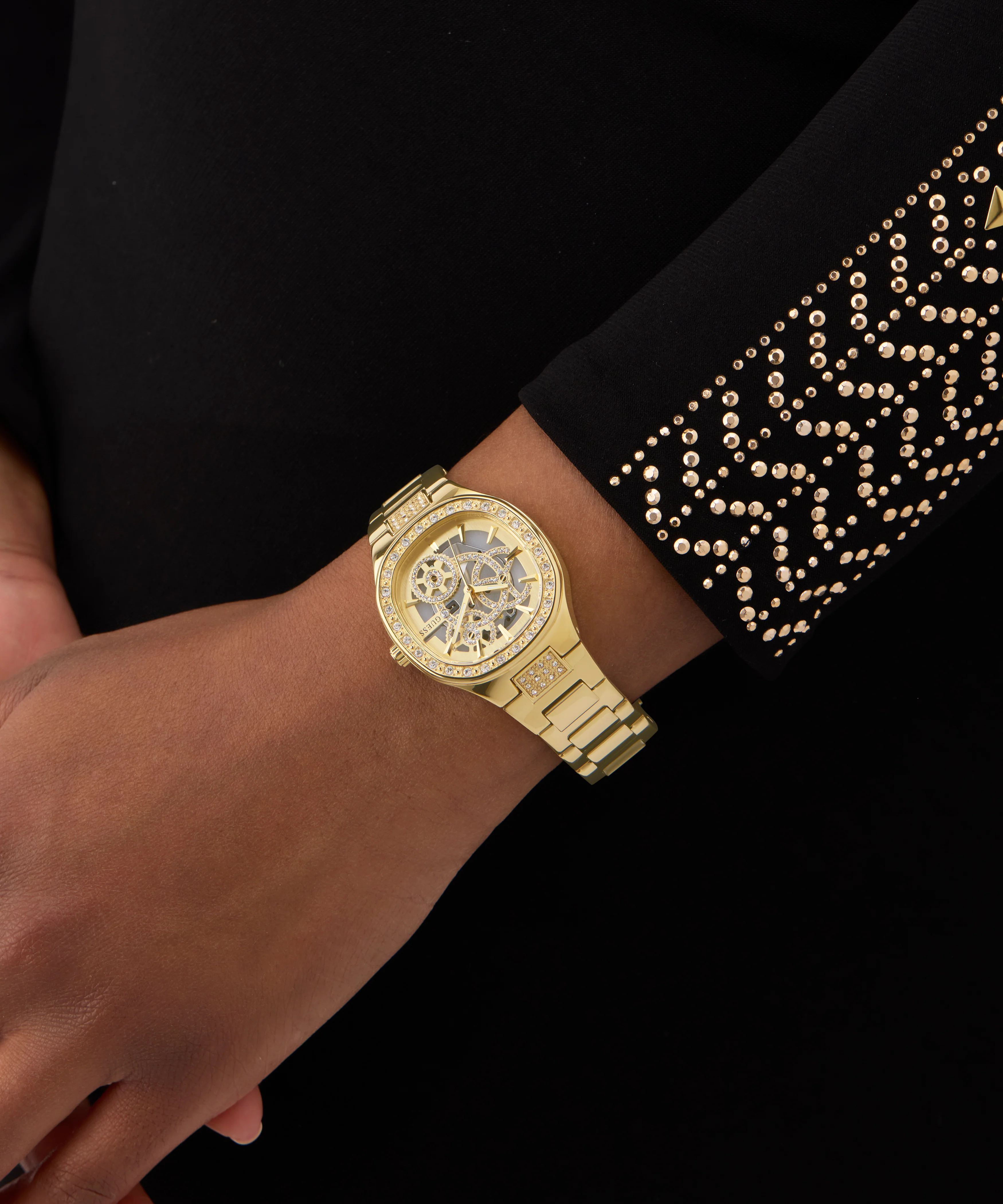 GUESS Ladies Gold Tone Analog Watch - Image 6
