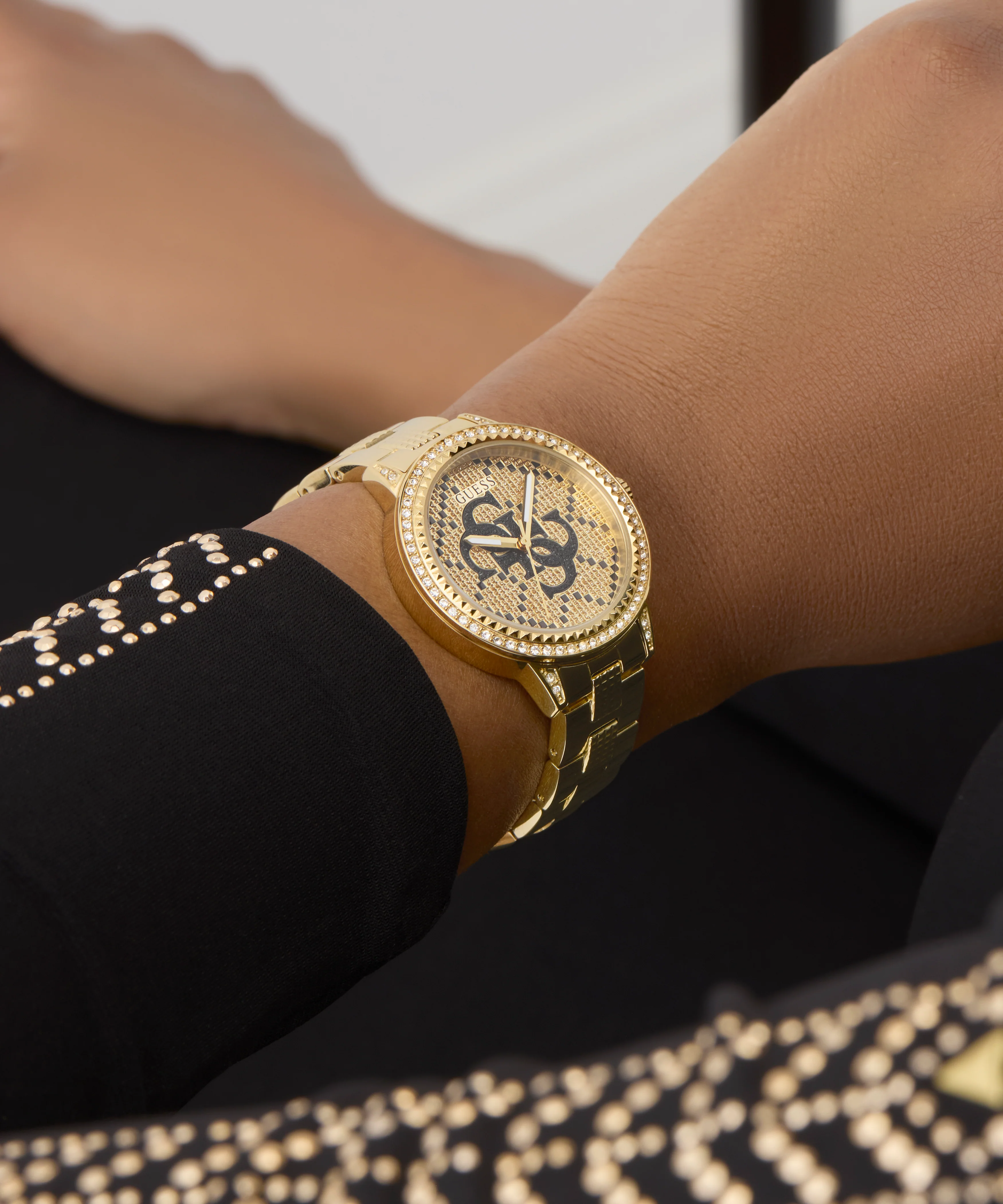 GUESS Ladies Gold Tone Analog Watch - Image 5