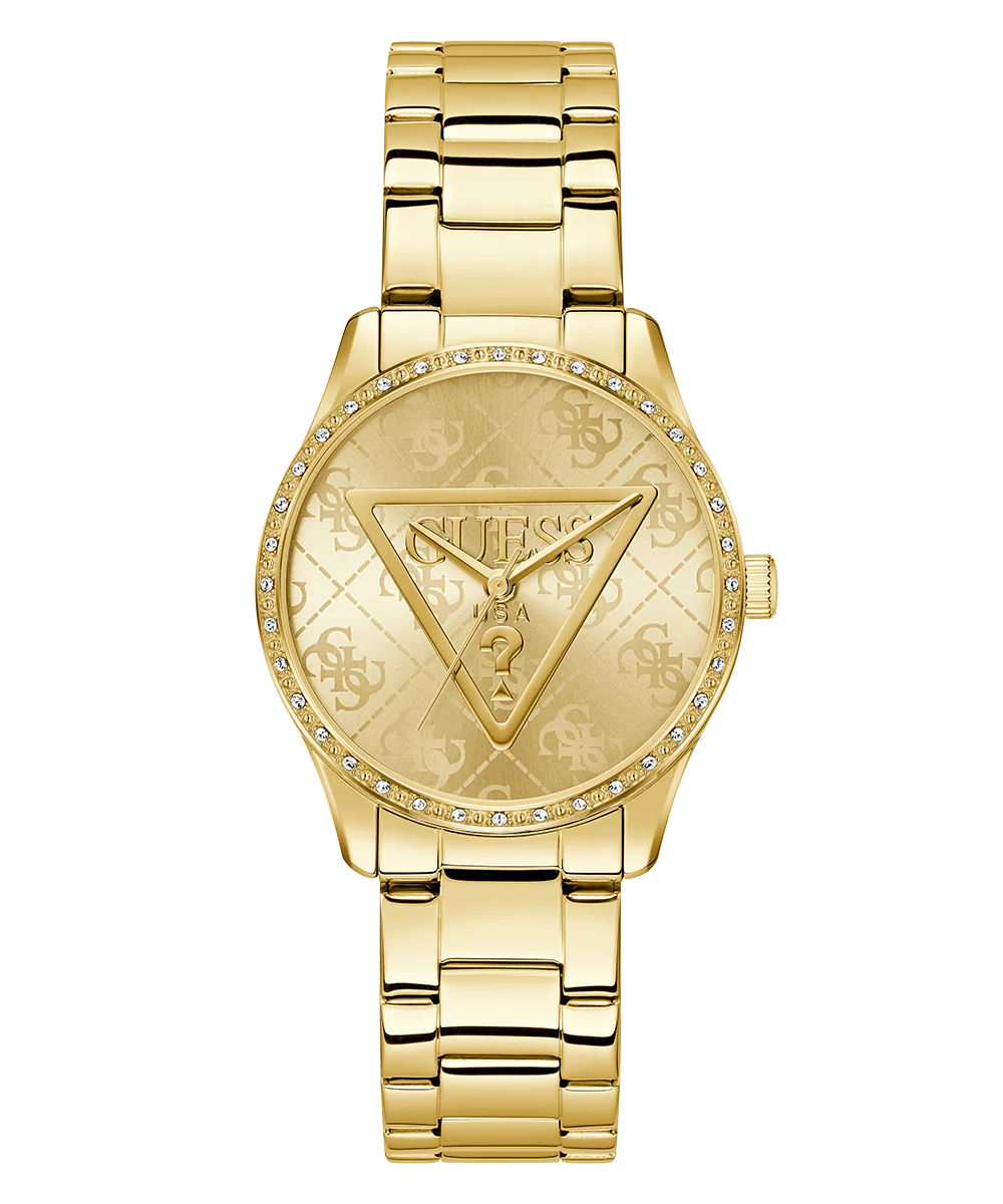 GUESS Ladies Gold Tone Analog Watch - Image 4