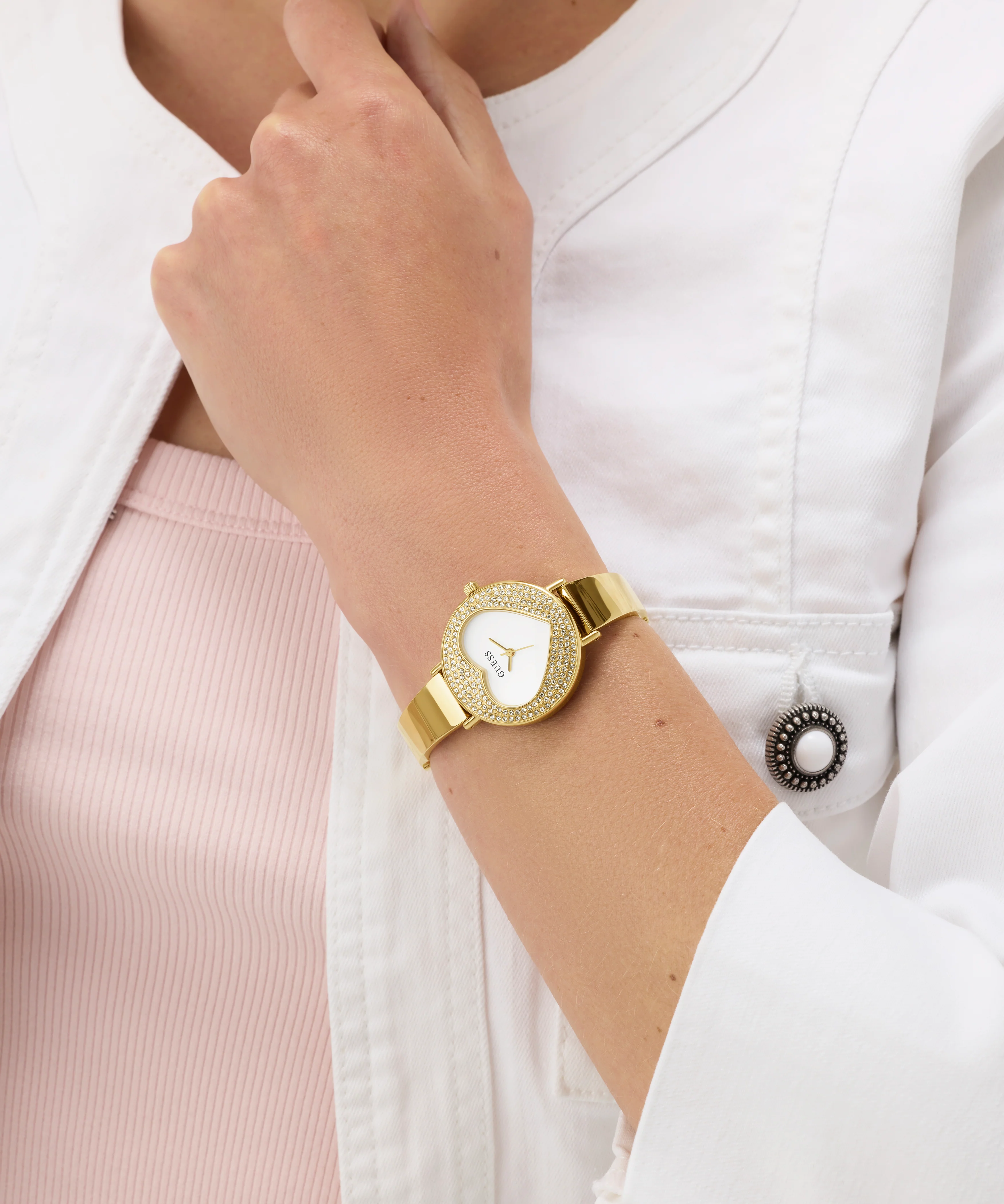 GUESS Ladies Gold Tone Analog Watch - Image 3