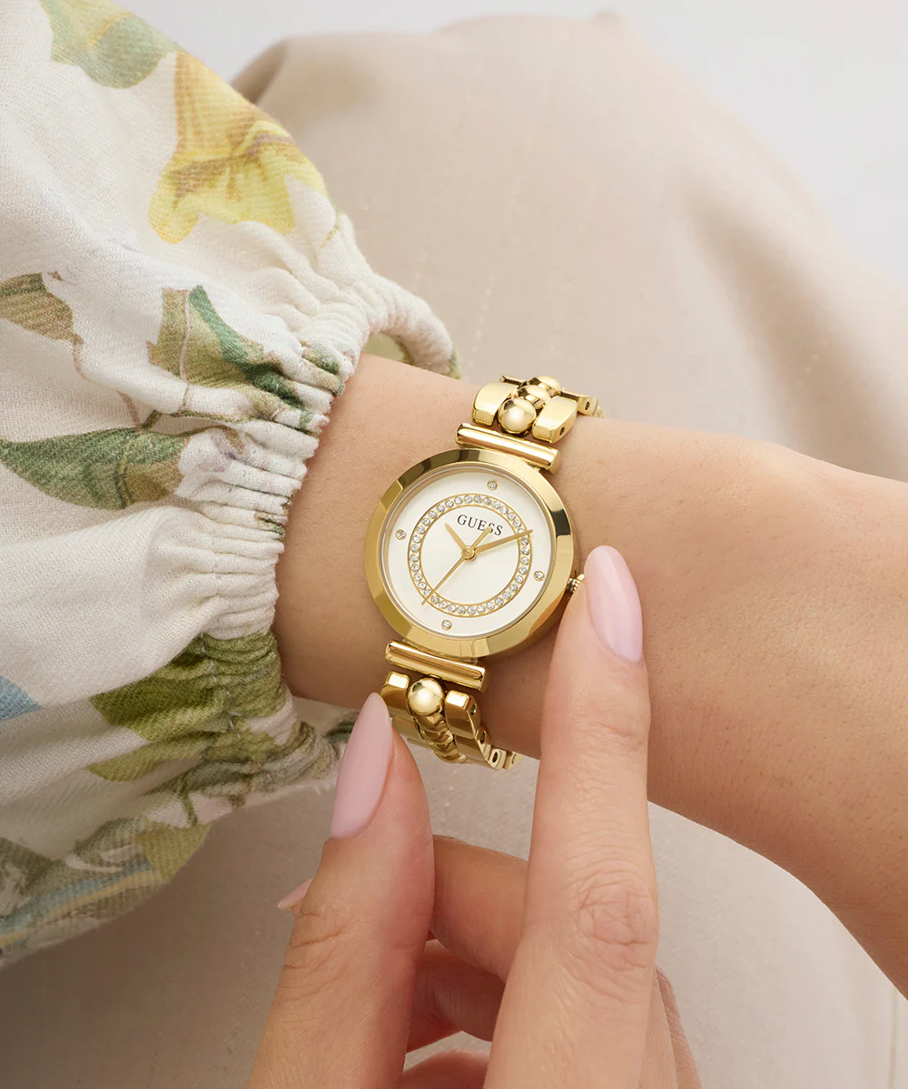 GUESS Ladies Gold Tone Analog Watch - Image 5