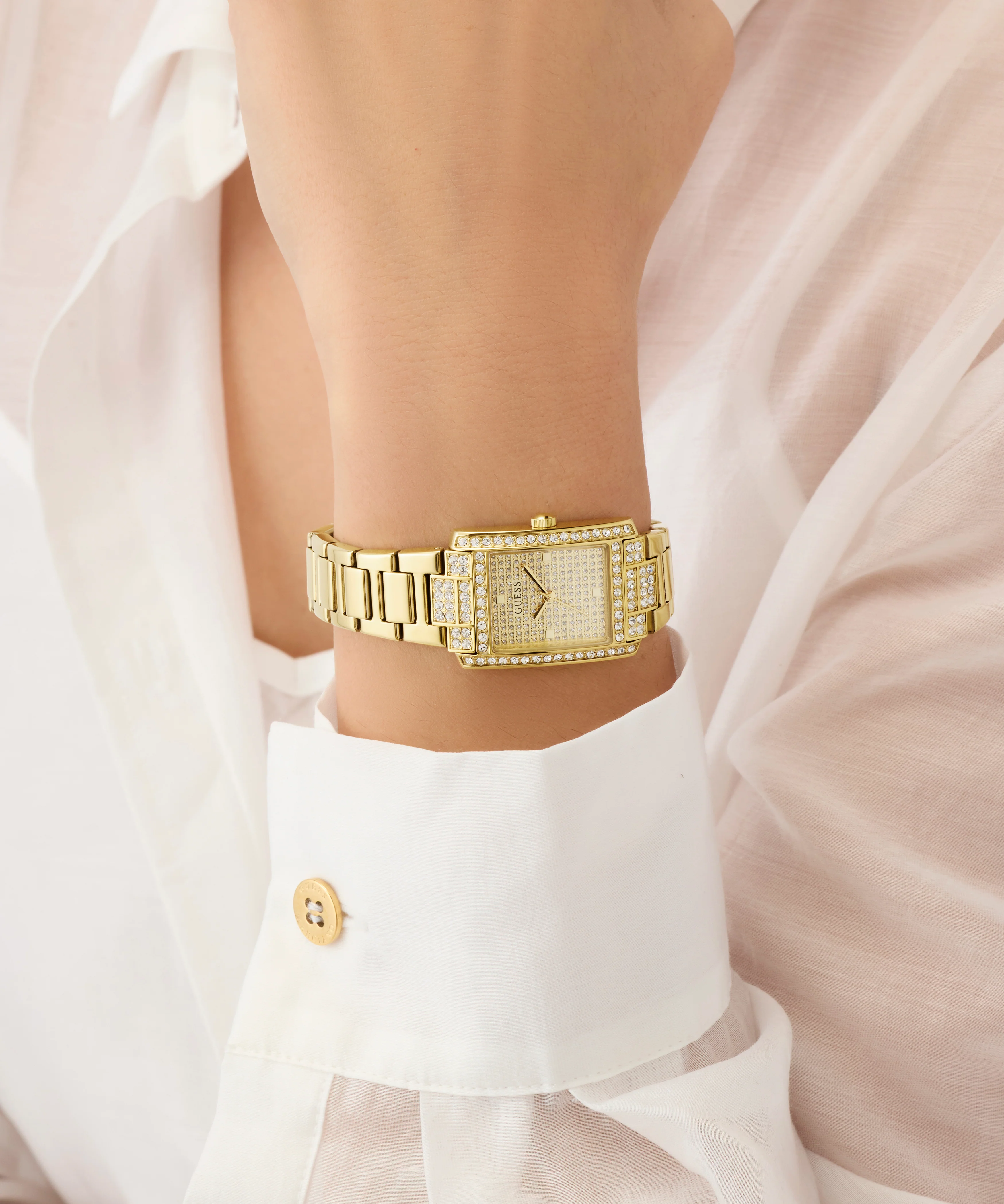 GUESS Ladies Gold Tone Analog Watch - Image 2