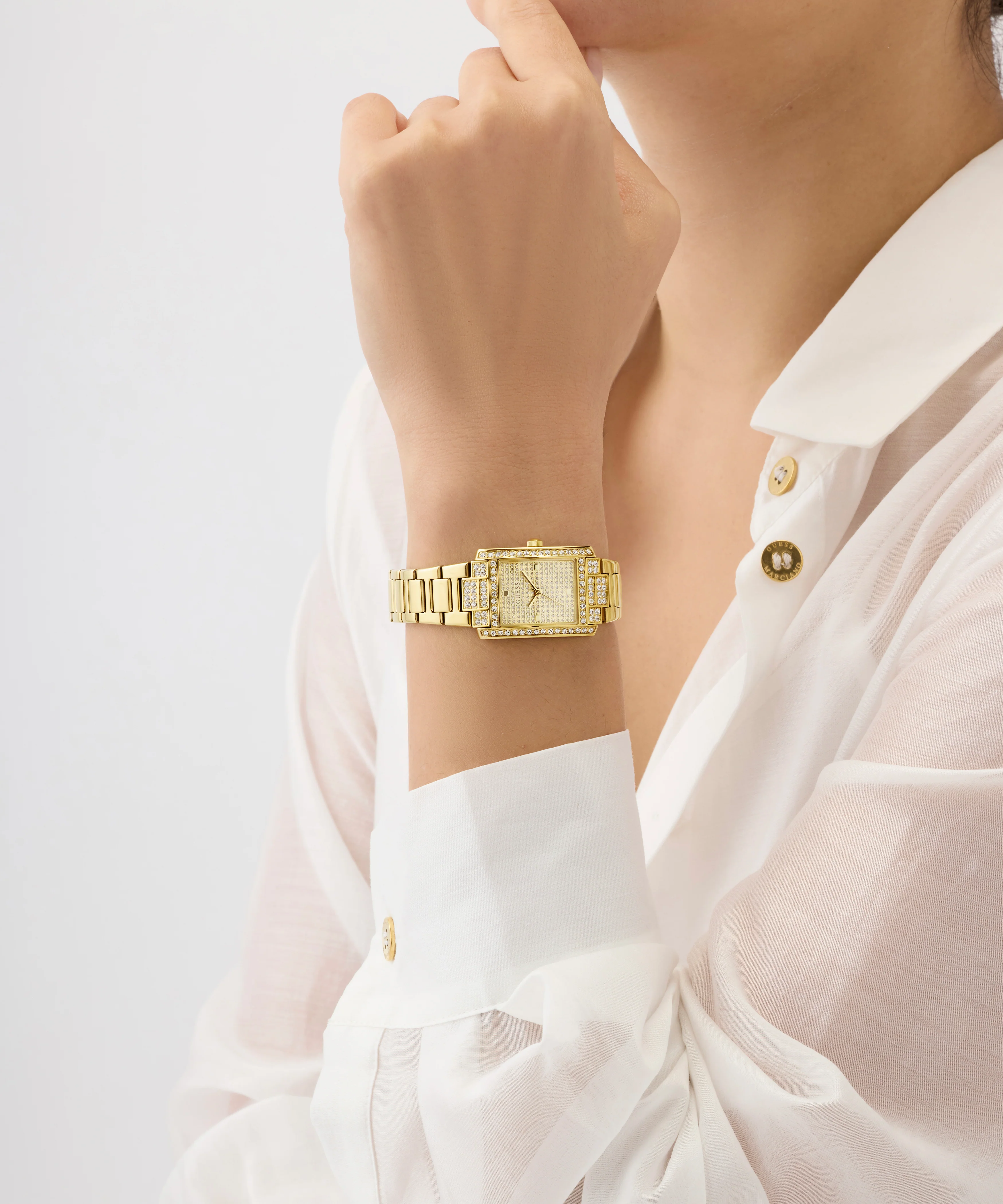 GUESS Ladies Gold Tone Analog Watch - Image 5