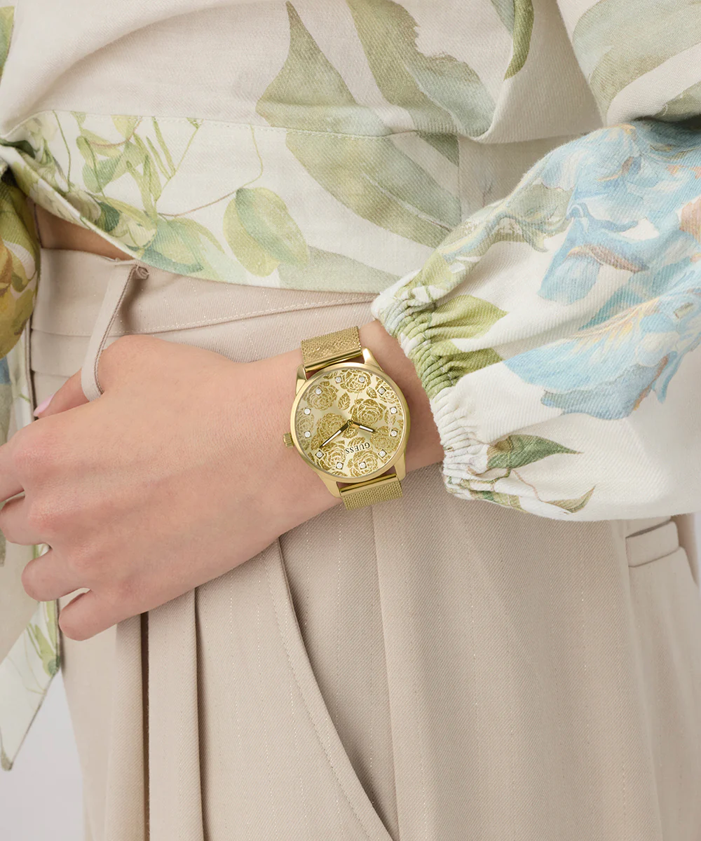 GUESS Ladies Gold Tone Analog Watch - Image 6