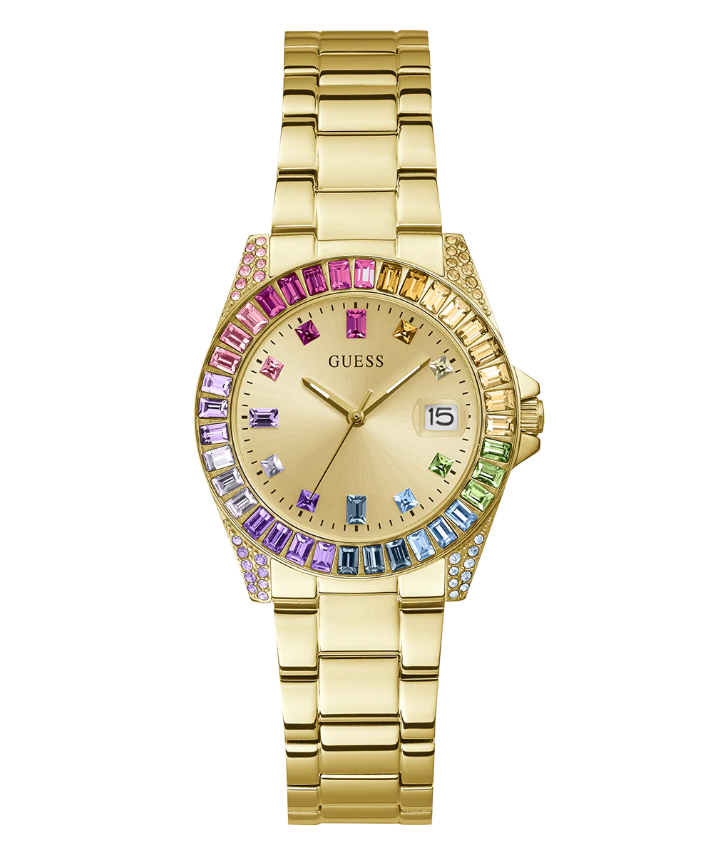 GUESS Ladies Gold Tone Date Watch - Image 5
