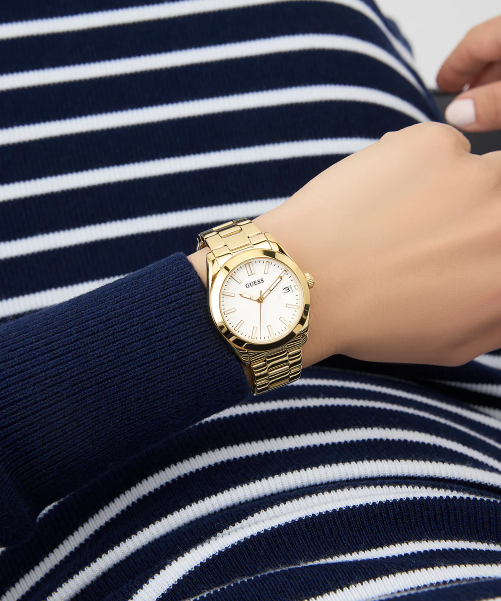 GUESS Ladies Gold Tone Date Watch - Image 2