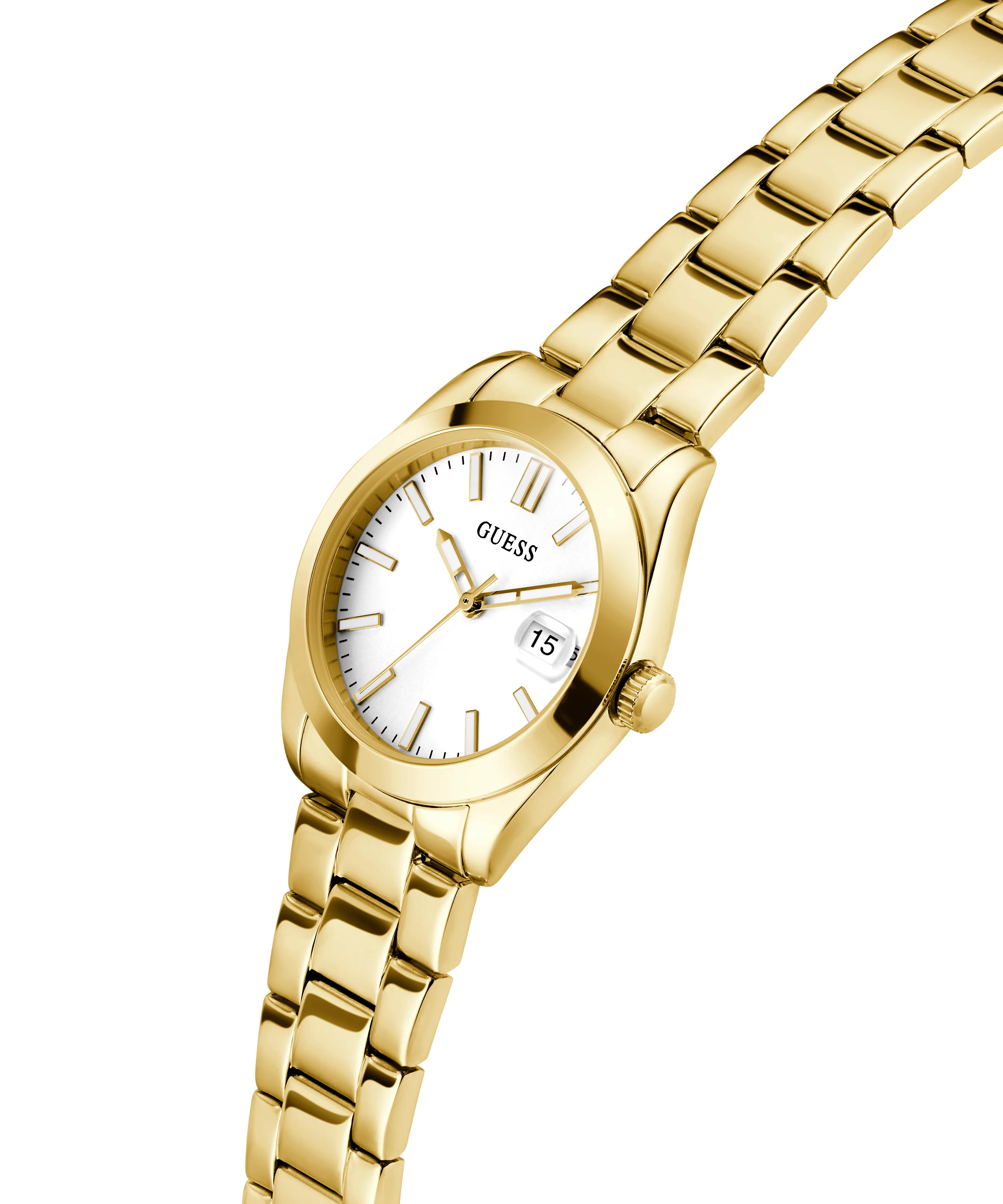GUESS Ladies Gold Tone Date Watch - Image 3