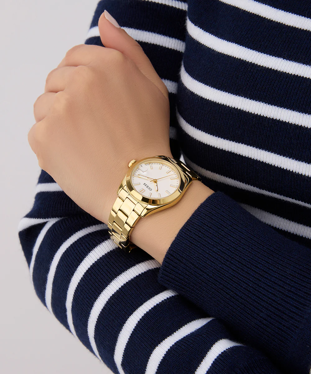 GUESS Ladies Gold Tone Date Watch - Image 4