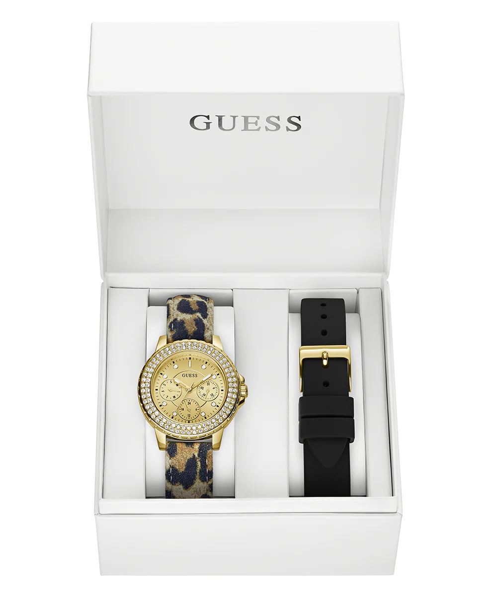 GUESS Ladies Gold Tone Multi-function Watch Box Set - Image 6