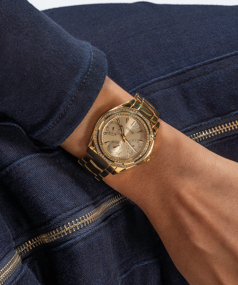 GUESS Ladies Gold Tone Multi-function Watch - Image 4