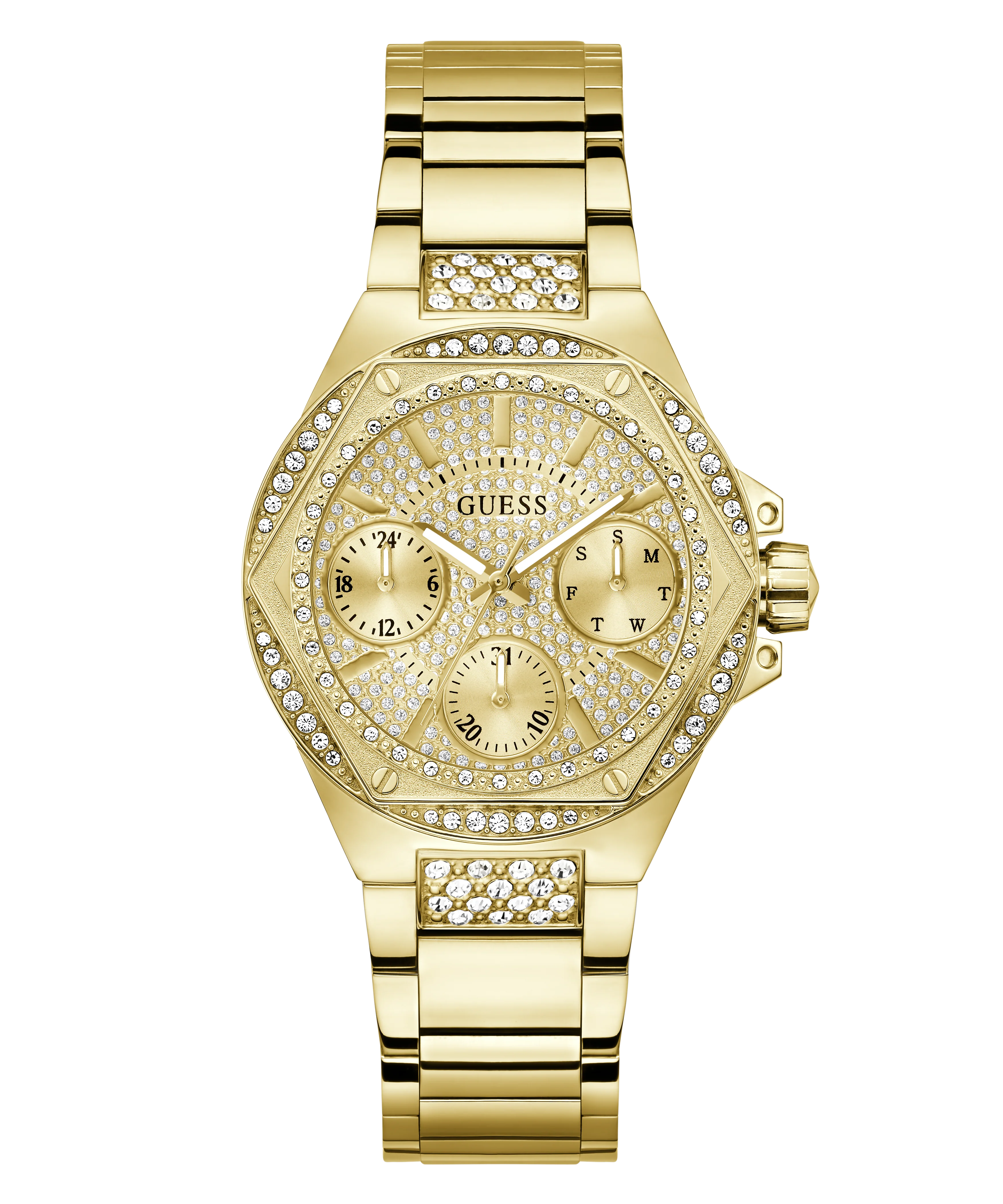 GUESS Ladies Gold Tone Multi-function Watch - Image 5