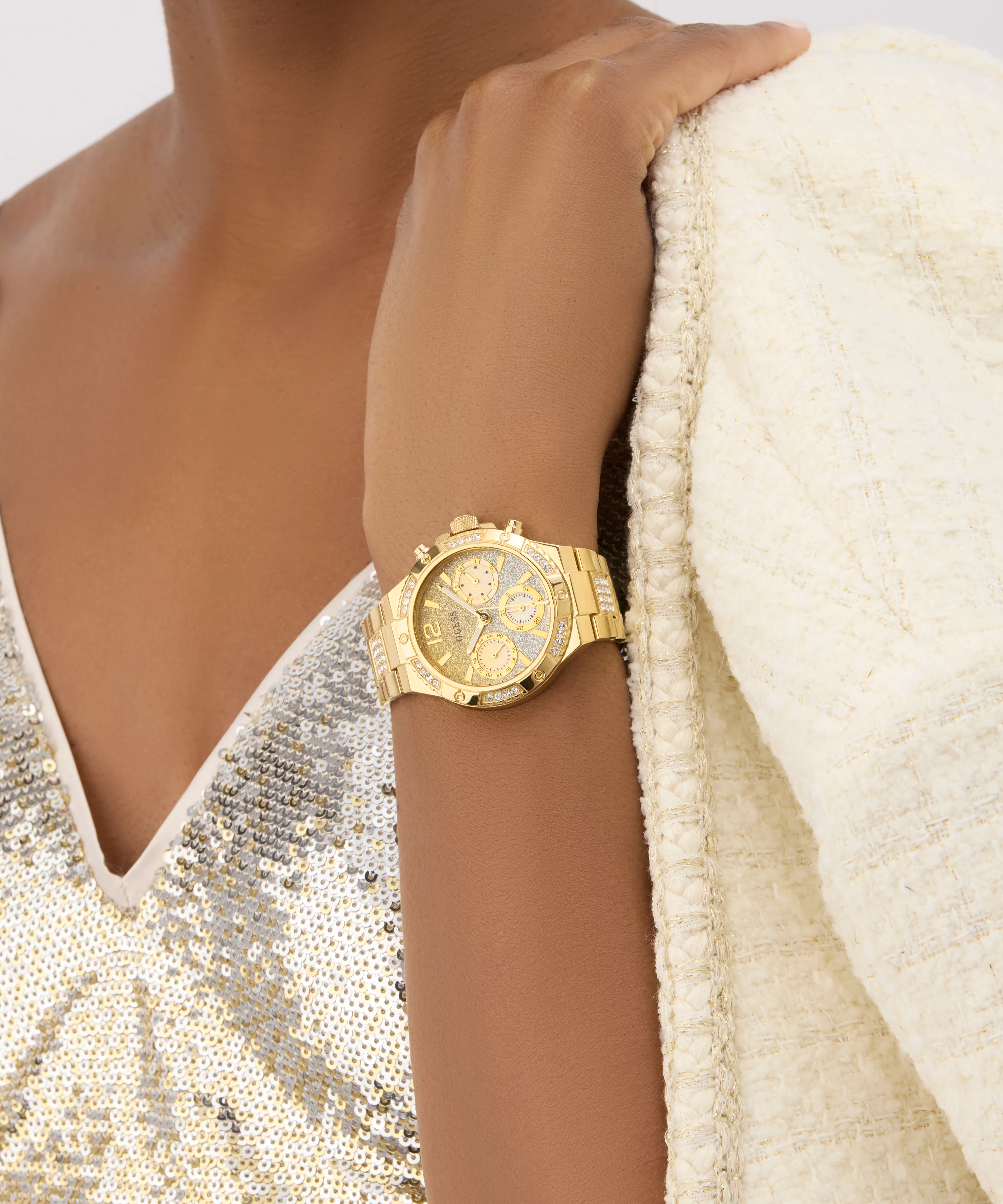 GUESS Ladies Gold Tone Multi-function Watch - Image 2