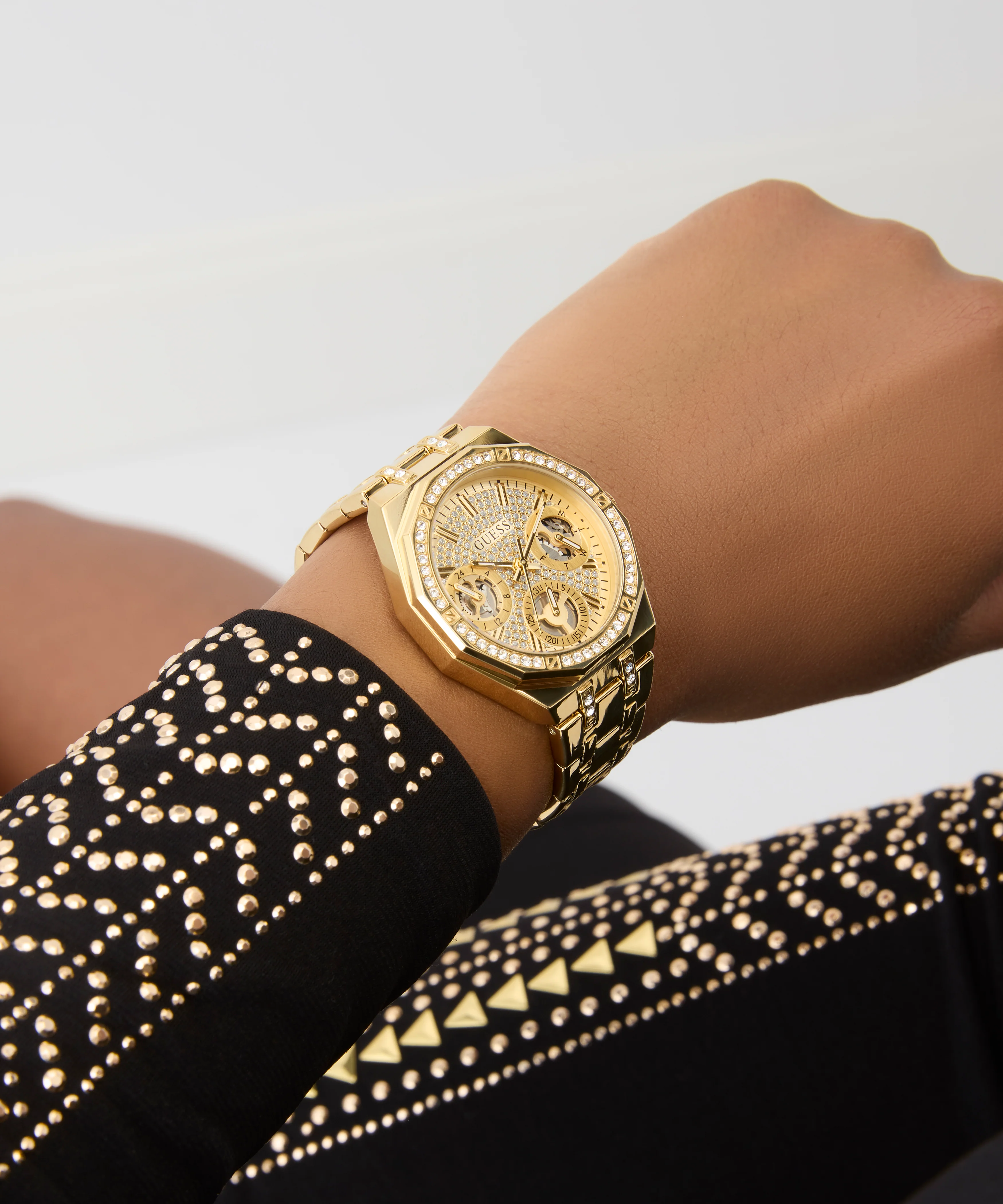 GUESS Ladies Gold Tone Multi-function Watch - Image 3
