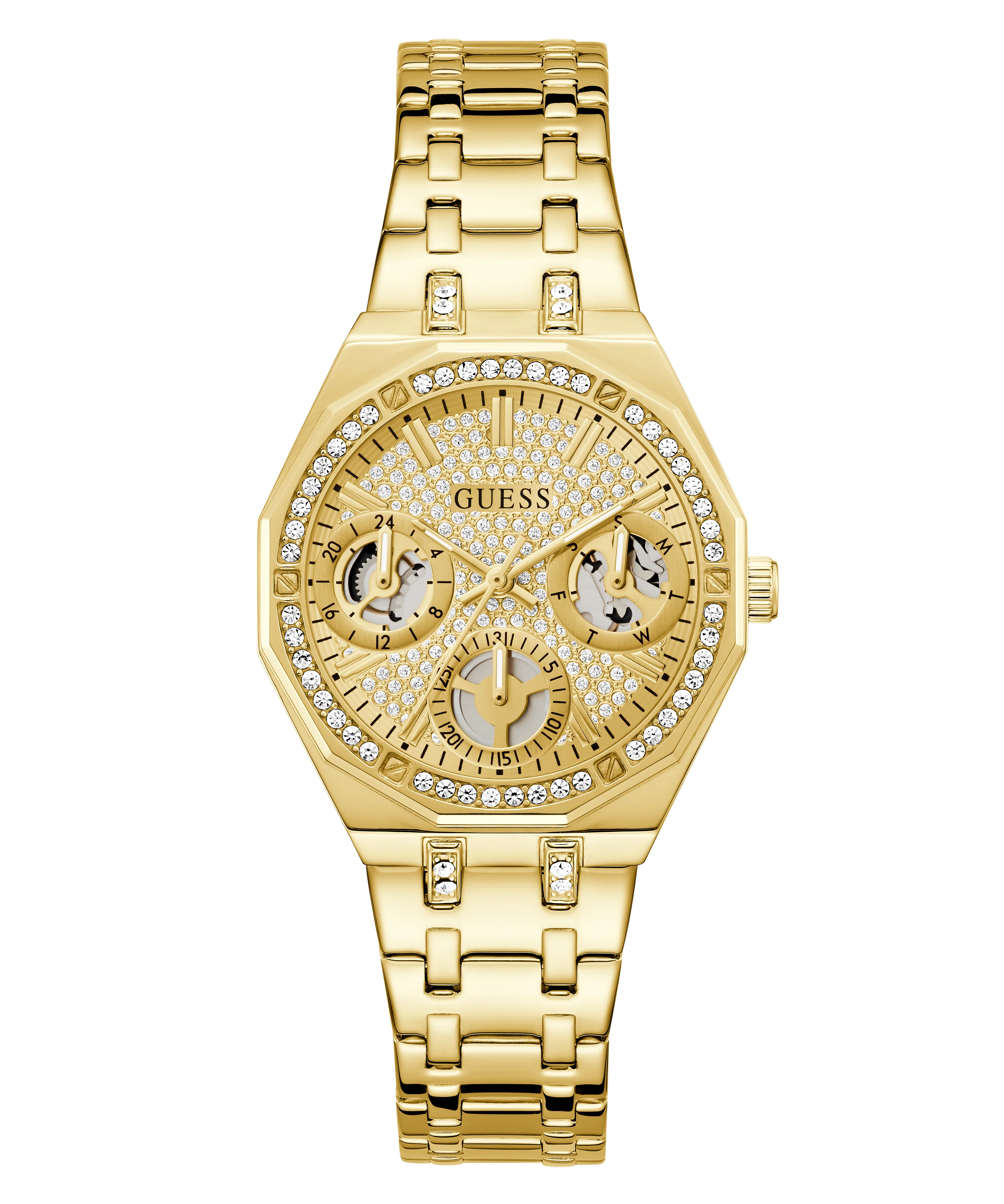 GUESS Ladies Gold Tone Multi-function Watch - Image 5