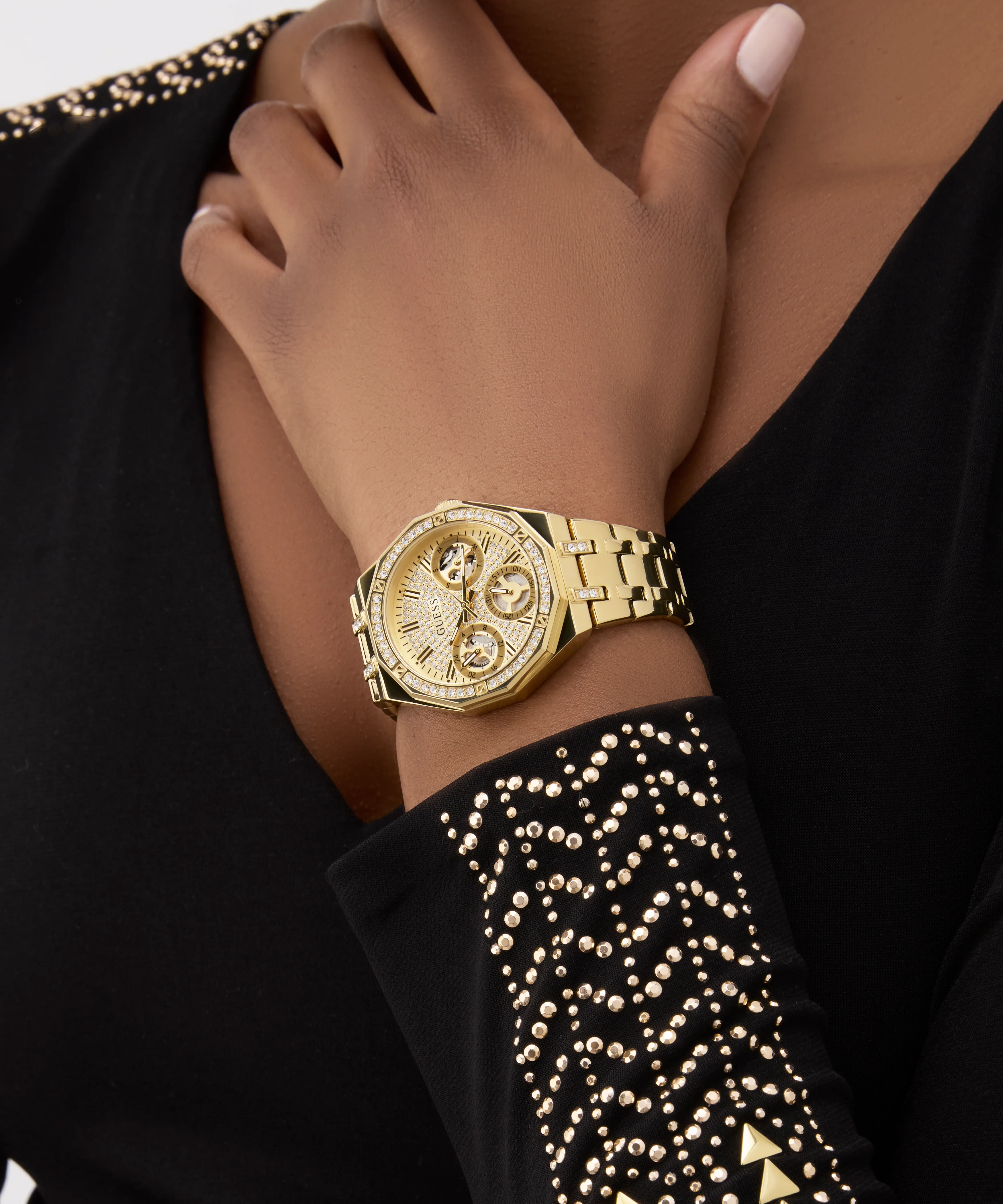 GUESS Ladies Gold Tone Multi-function Watch - Image 6
