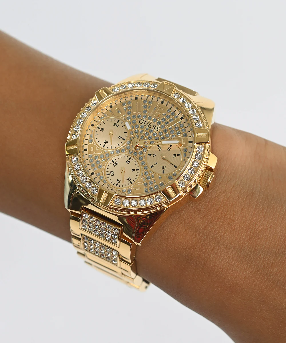 GUESS Ladies Gold Tone Multi-function Watch - Image 4