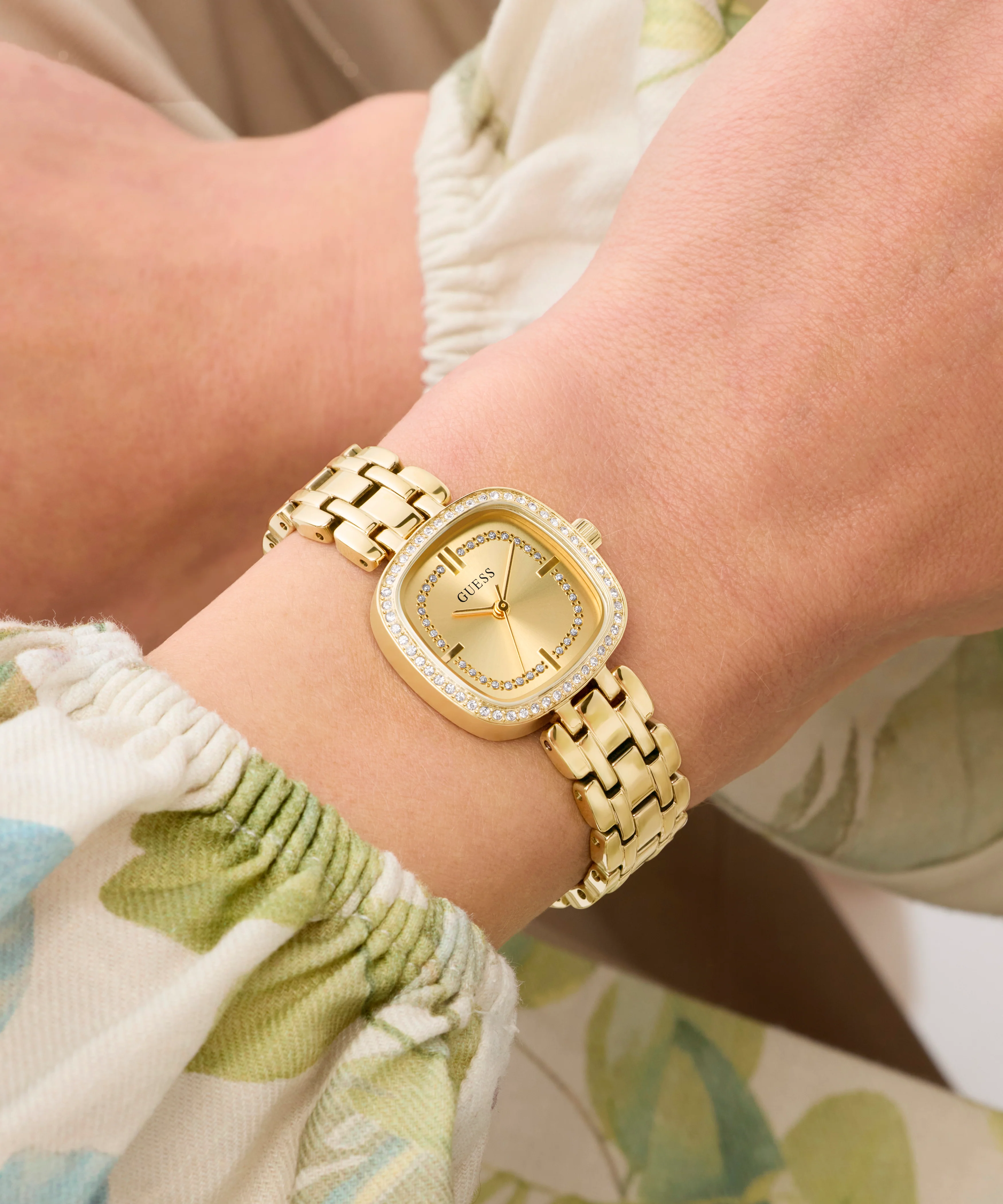 GUESS Ladies Hazel Gold Tone Analog Watch - Image 5