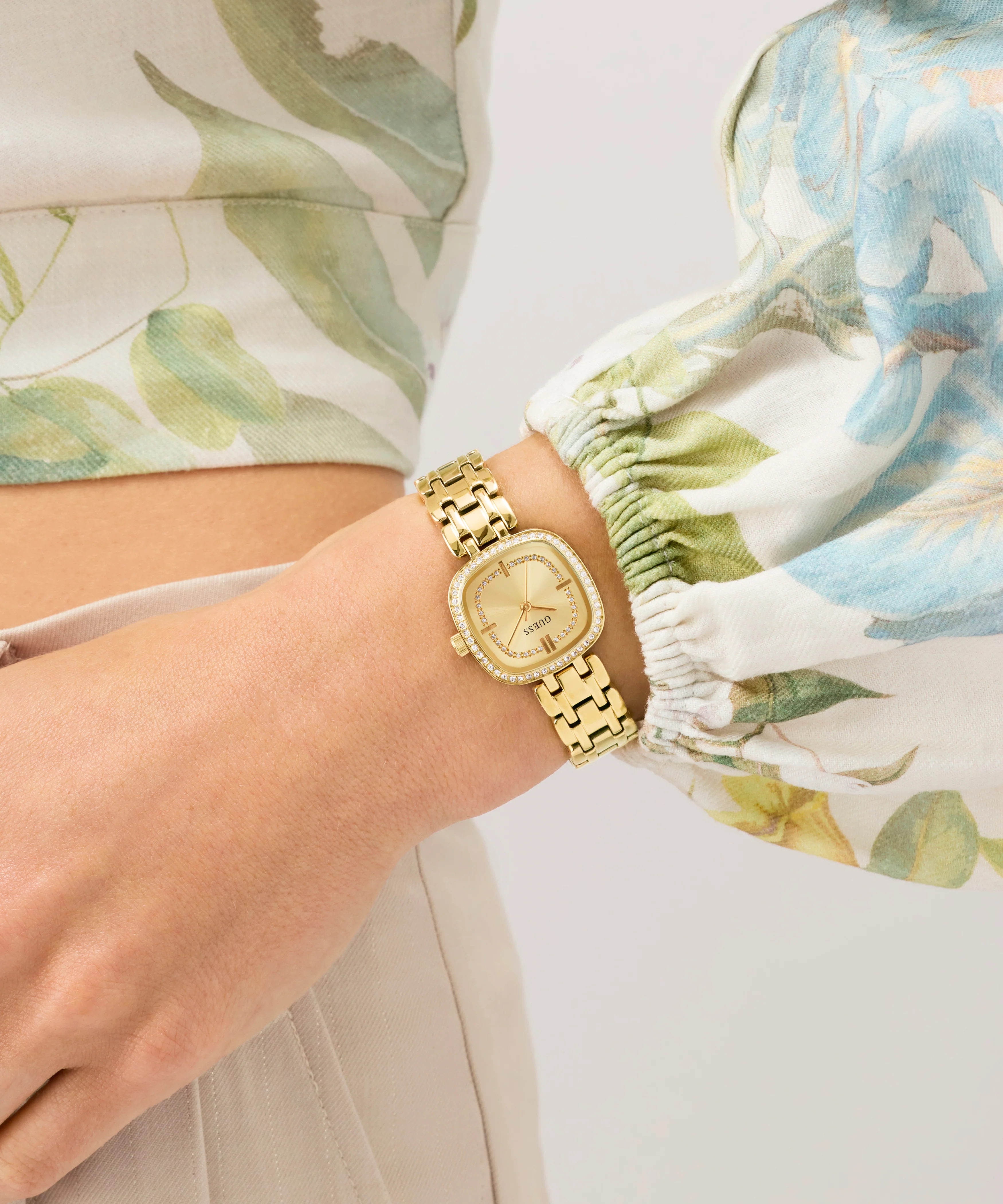 GUESS Ladies Hazel Gold Tone Analog Watch - Image 6
