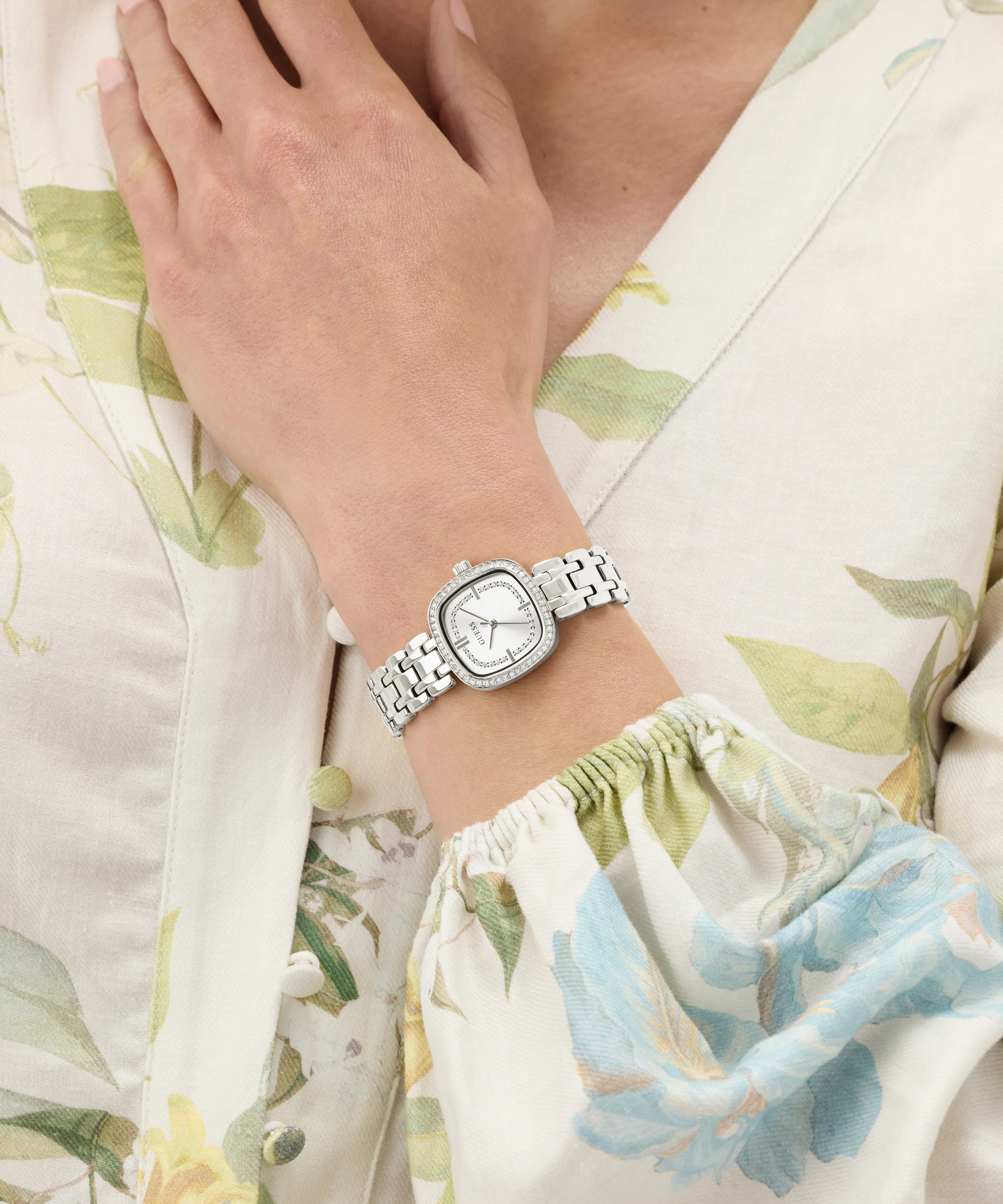 GUESS Ladies Hazel Silver Tone Analog Watch - Image 3