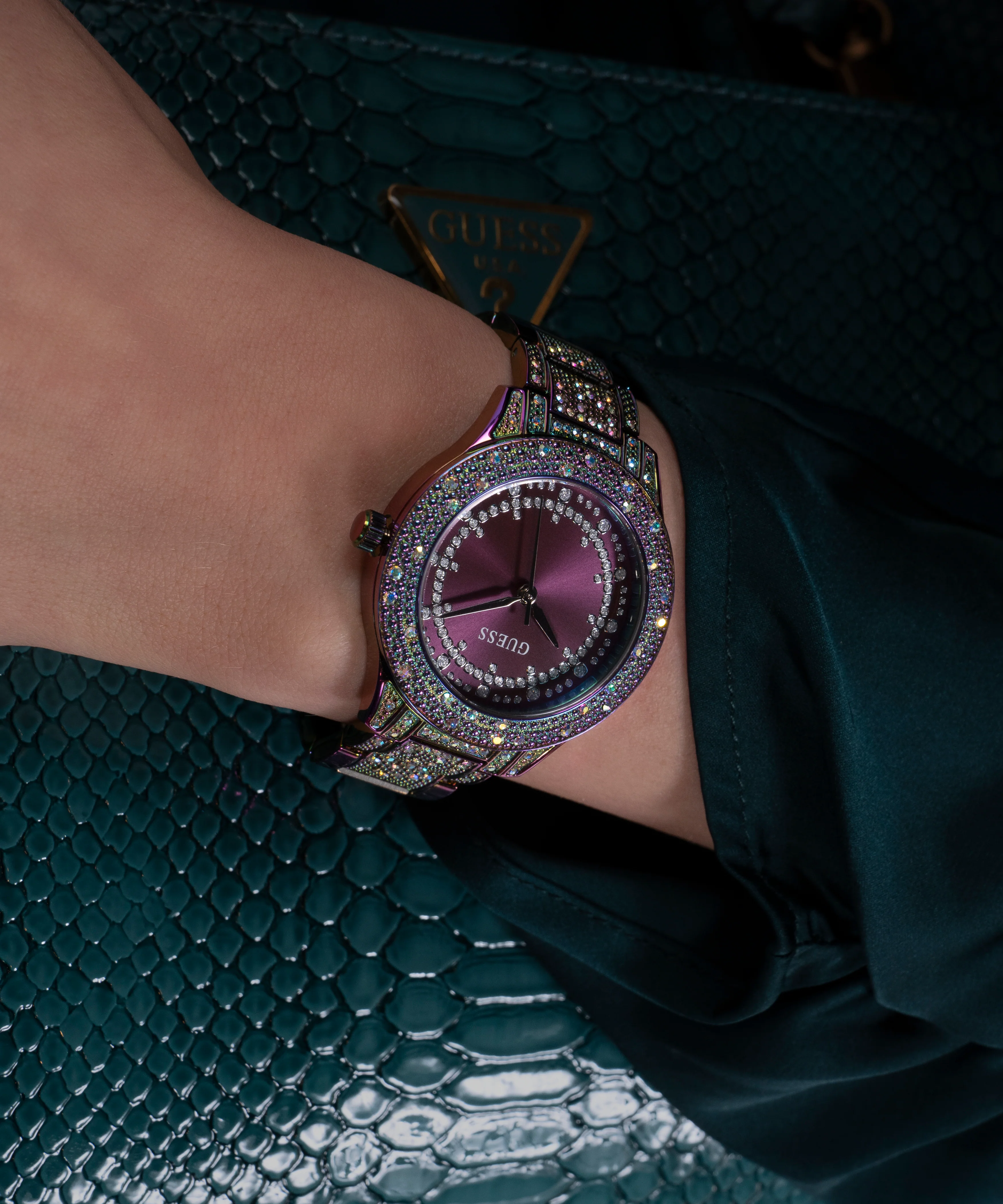 GUESS Ladies Iridescent Analog Watch - Image 5
