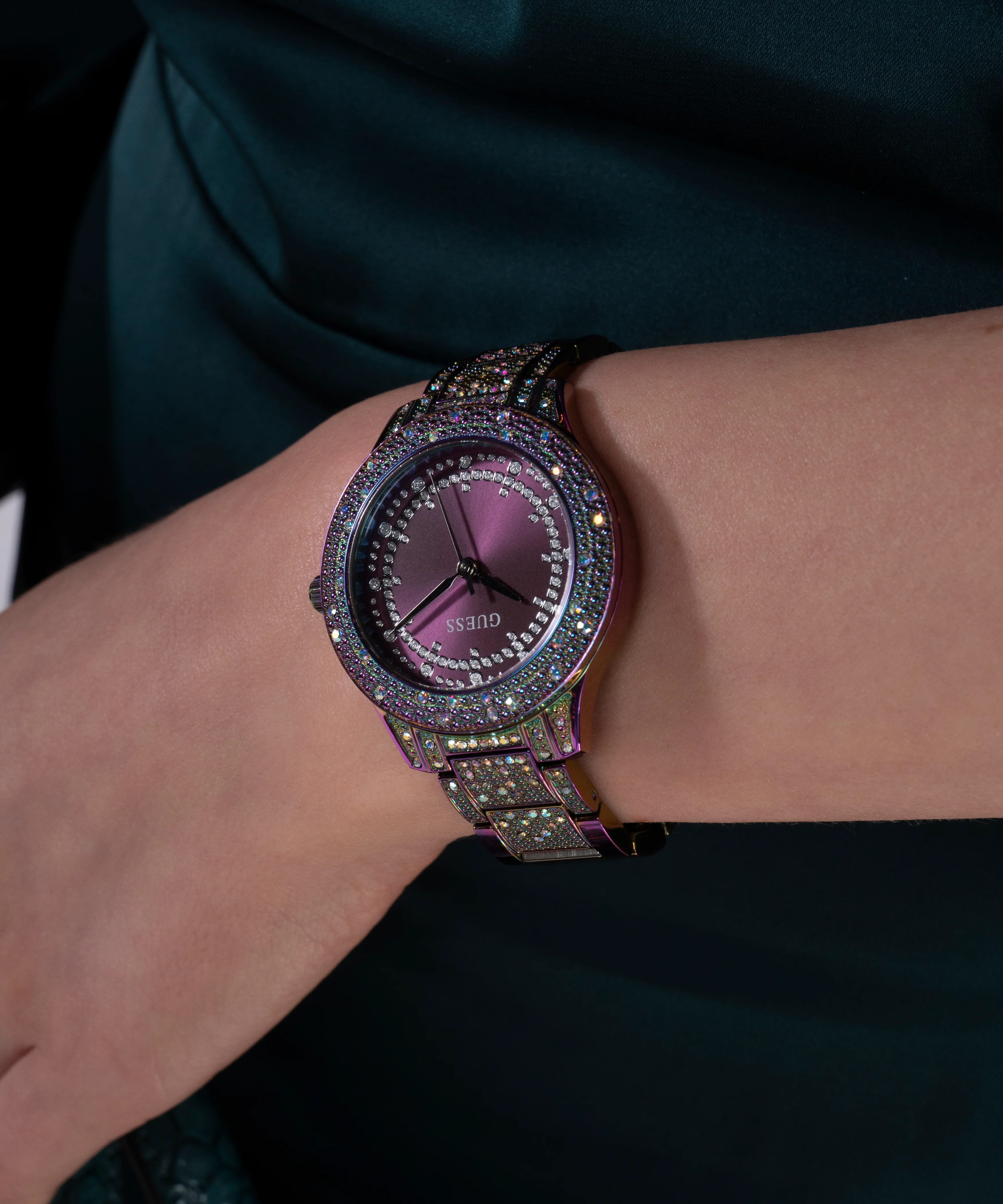 GUESS Ladies Iridescent Analog Watch - Image 6