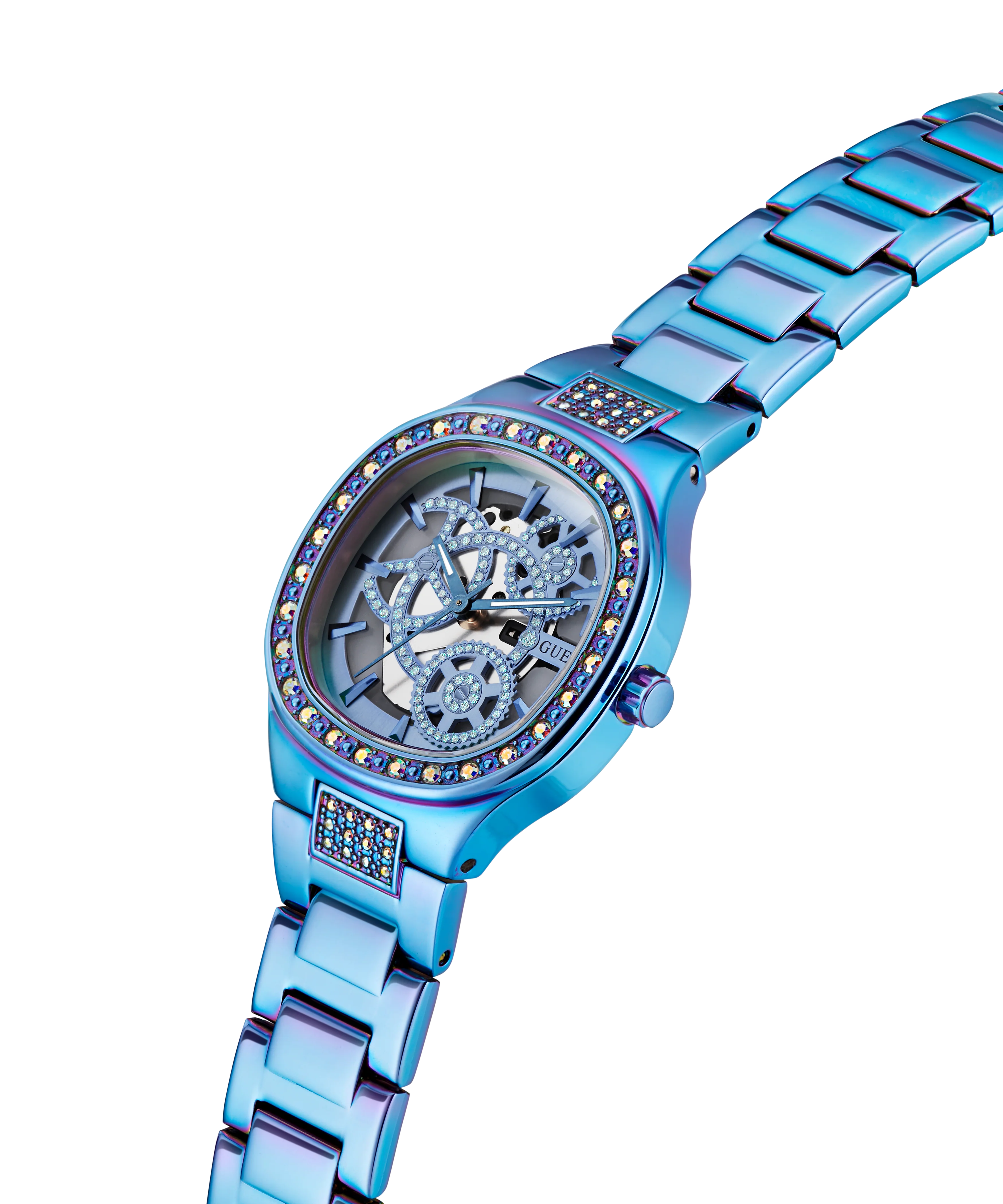 GUESS Ladies Iridescent Blue Analog Watch - Image 2