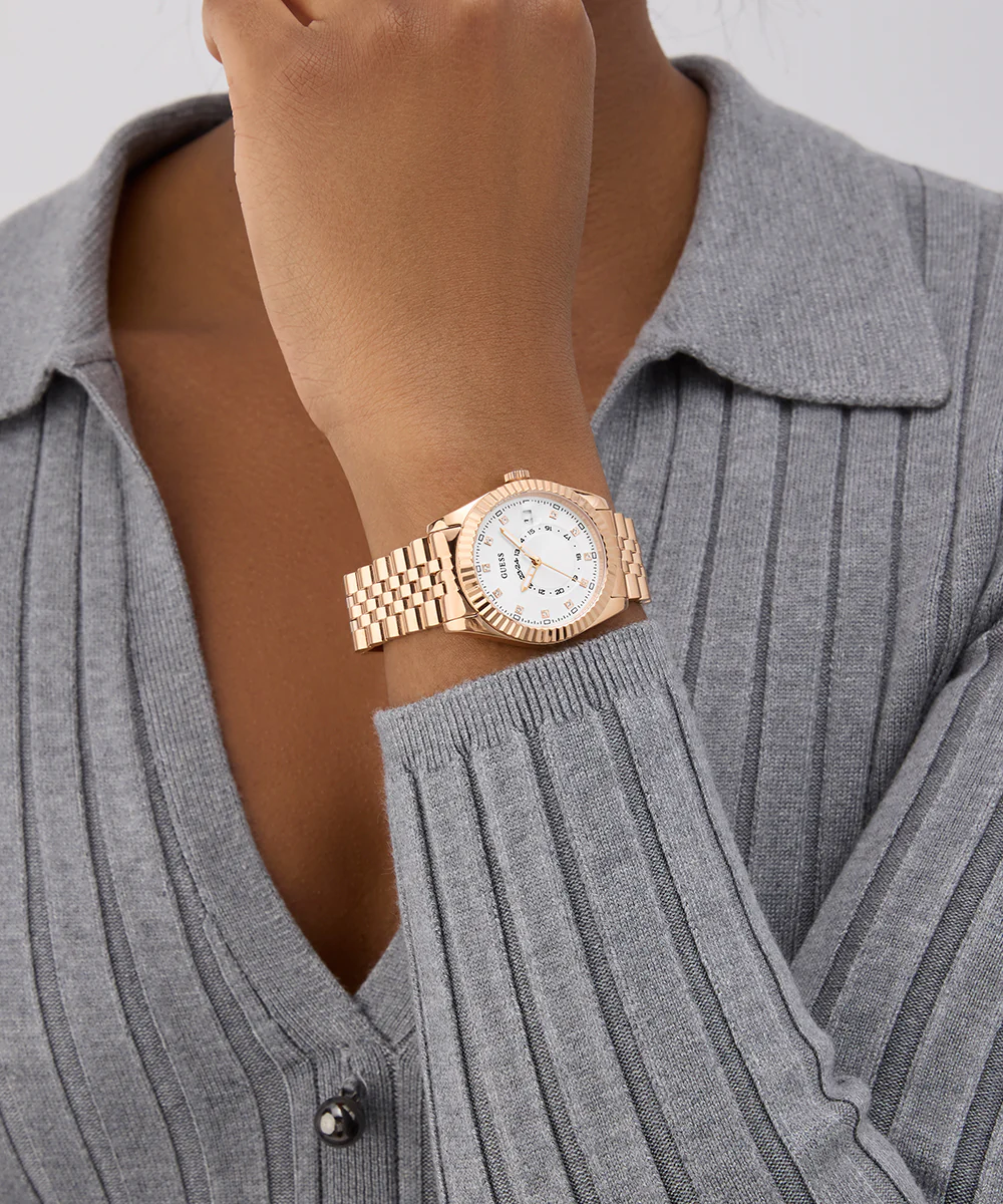 GUESS Ladies Jada Rose Gold Tone Multi-function Date Watch - Image 3