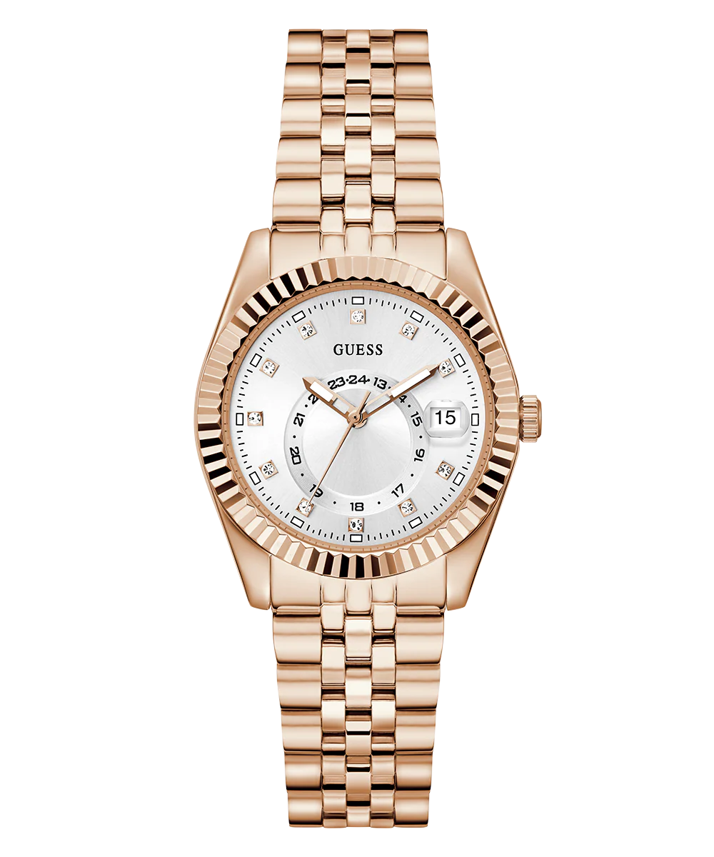 GUESS Ladies Jada Rose Gold Tone Multi-function Date Watch - Image 4