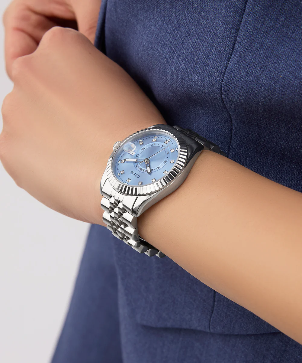 GUESS Ladies Jada Silver Tone Multi-function Date Watch - Image 2