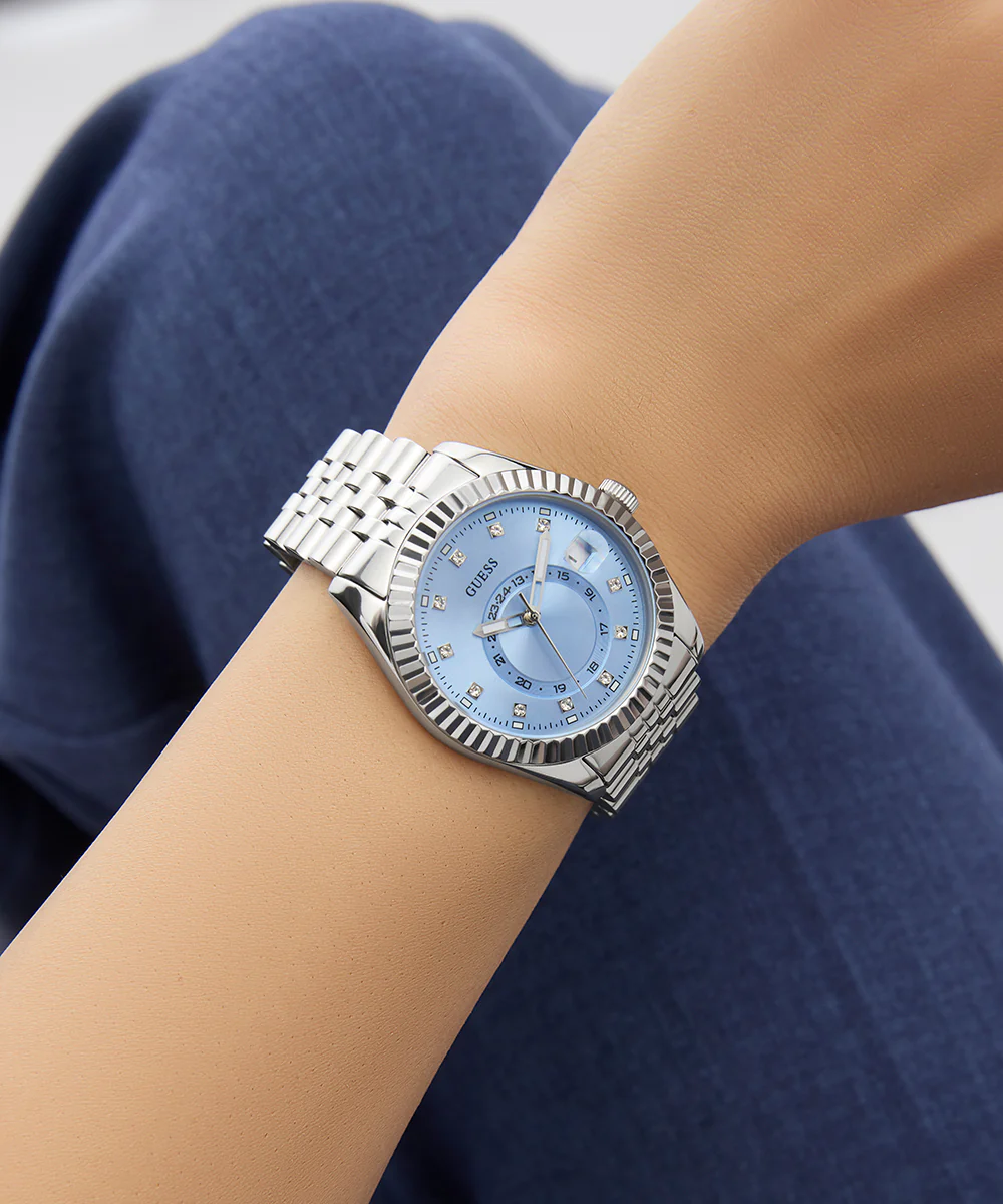 GUESS Ladies Jada Silver Tone Multi-function Date Watch - Image 4